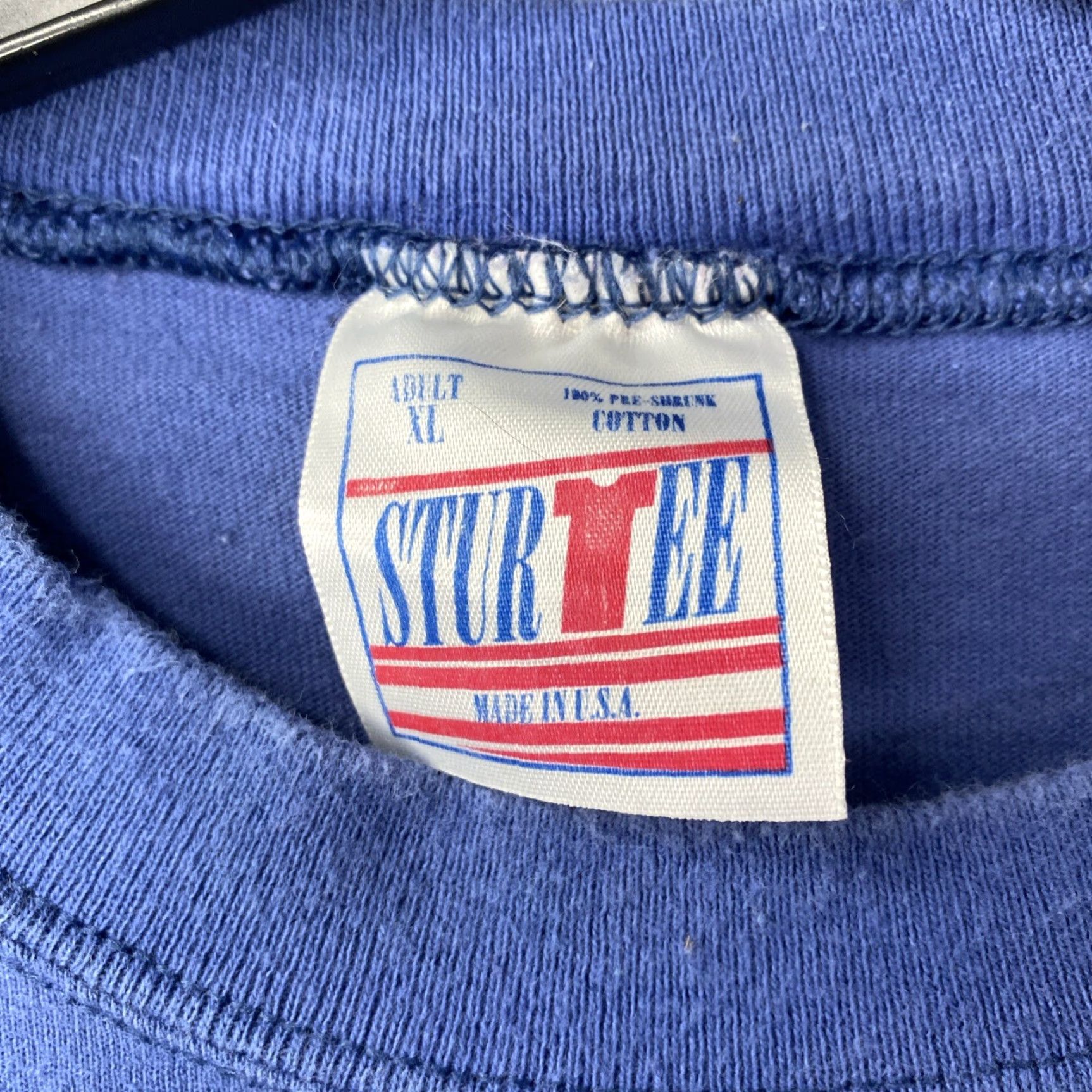 Vintage VINTAGE Dayt ona Beach Florida Stur Tee T Shirt 80s Single Stitch Unisex Adult XL Blue Shark Puff Print 1980s Sportswear/Beach Mens Womens Girls Boys Size US XL / EU 56 / 4 - 7 Thumbnail