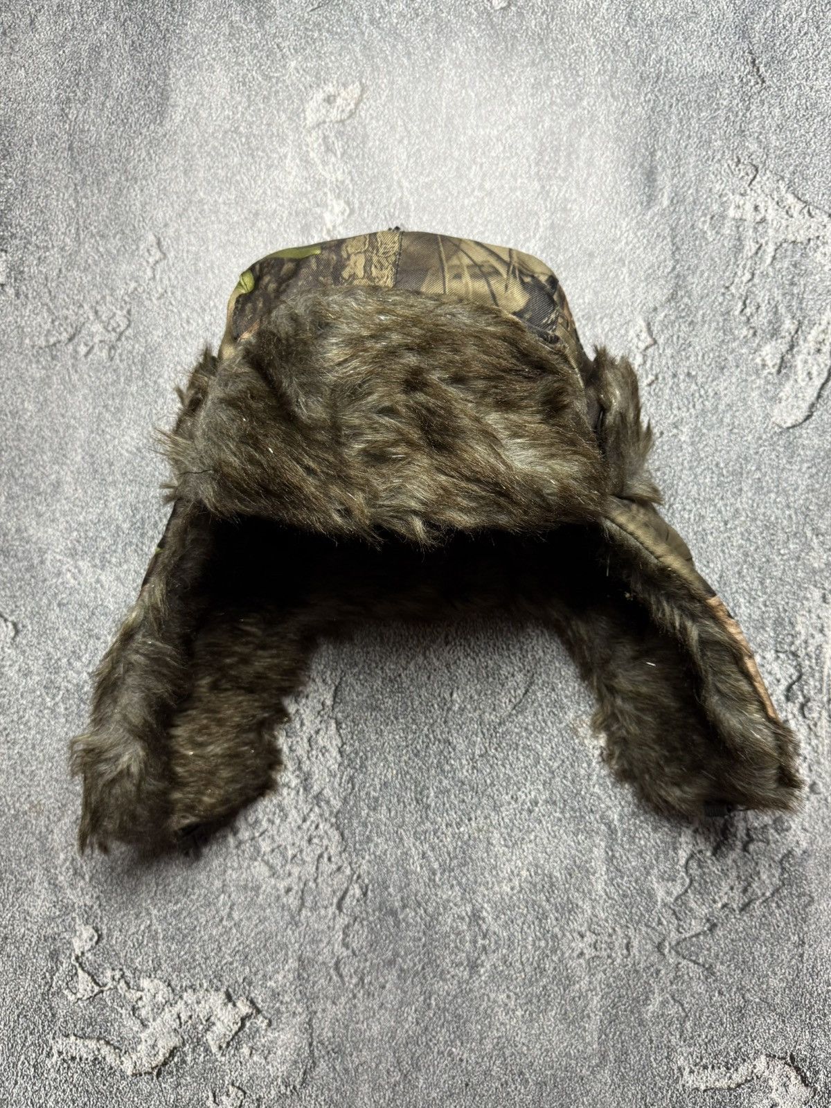 Realtree Y2K Real Tree Faux Fur Ushanka VNTG Fuzzy Warm Trapper Hat Size ONE SIZE - 4 Thumbnail