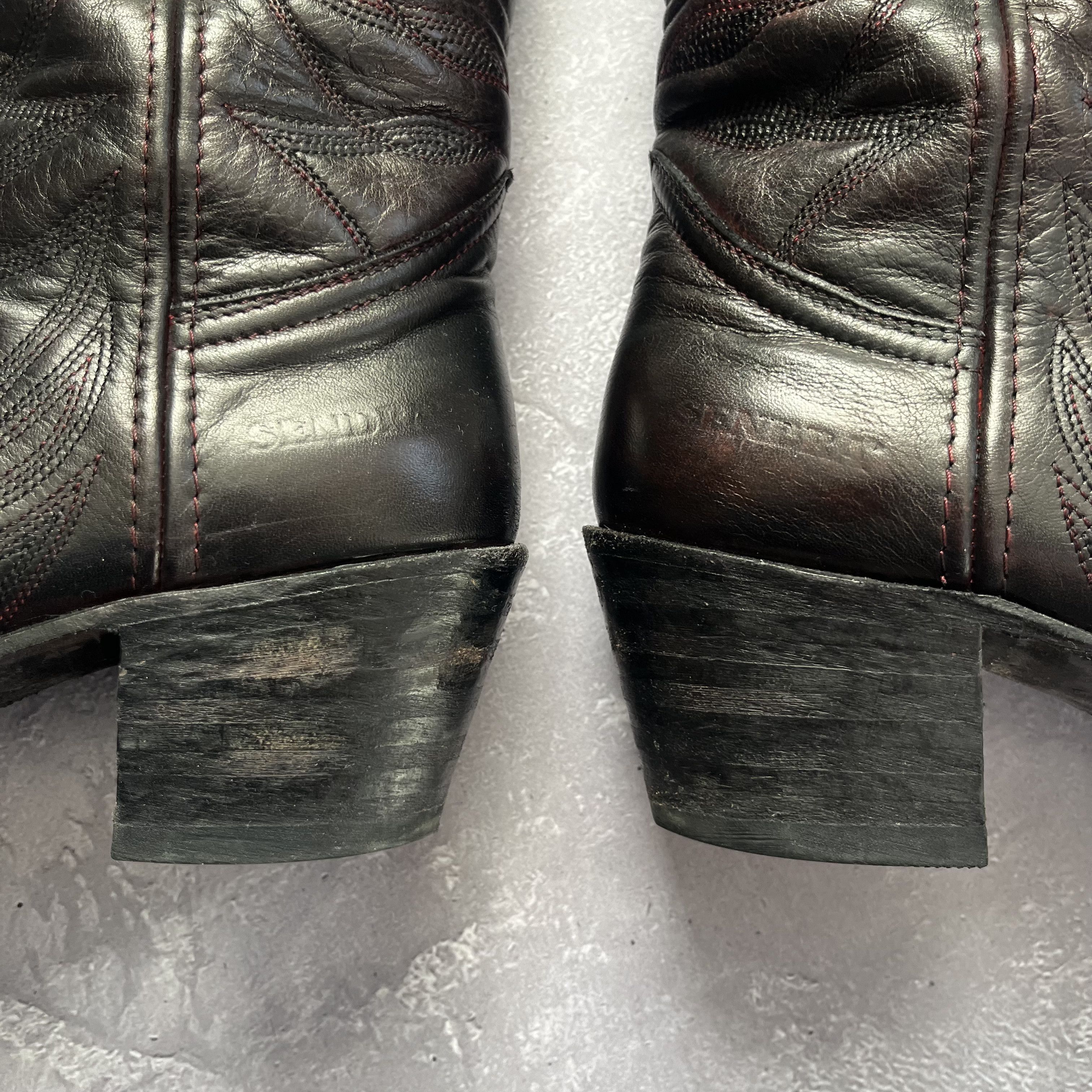 Sendra Sendra 2138 Black Leather Cowboy Boots Size US 7 Uk 5 EU 38 Size US 8 / IT 38 - 3 Thumbnail