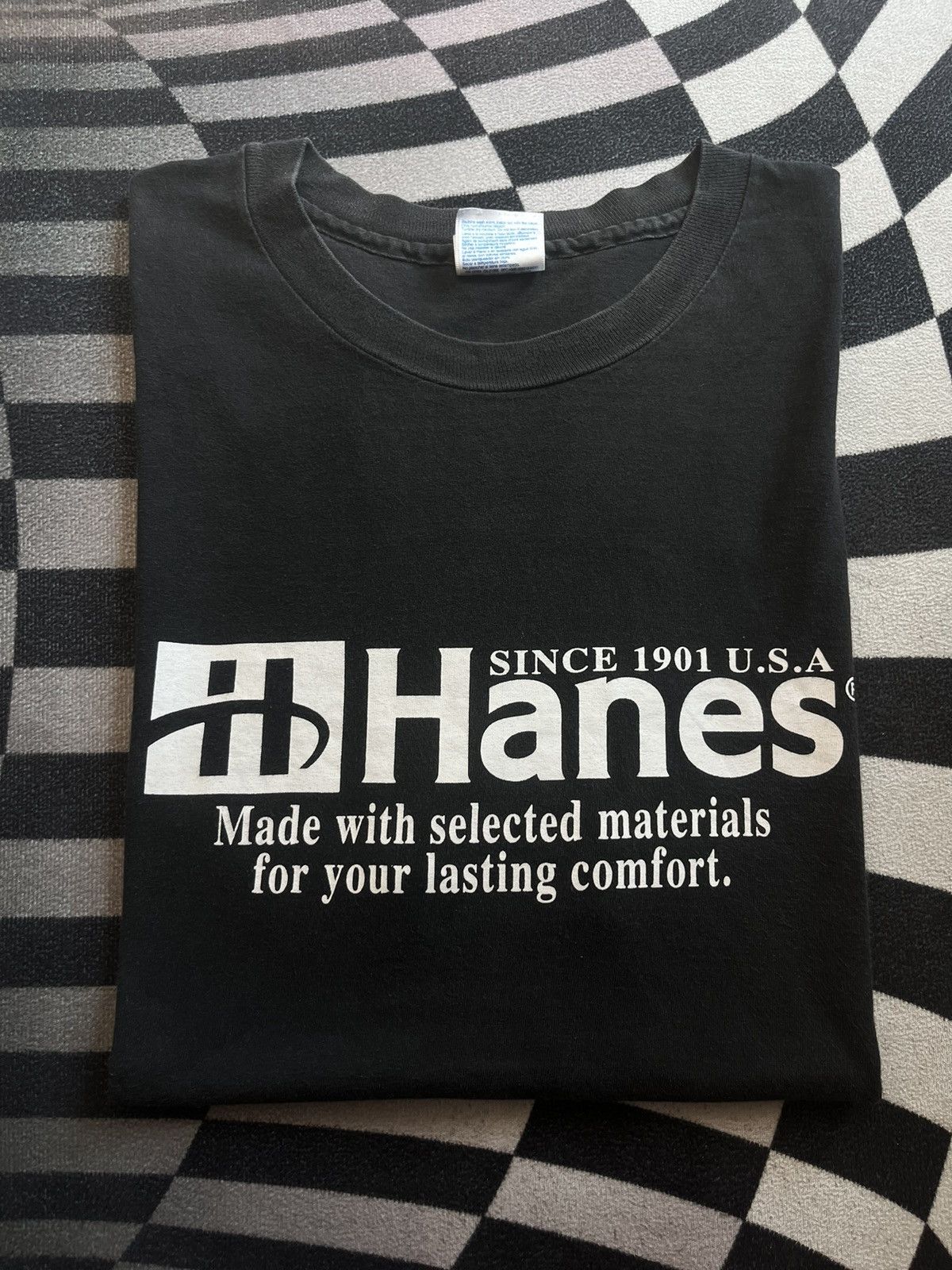 Hanes Vintage Hanes Big Logo 90’s Tshirt Size US XL / EU 56 / 4 - 1 Thumbnail