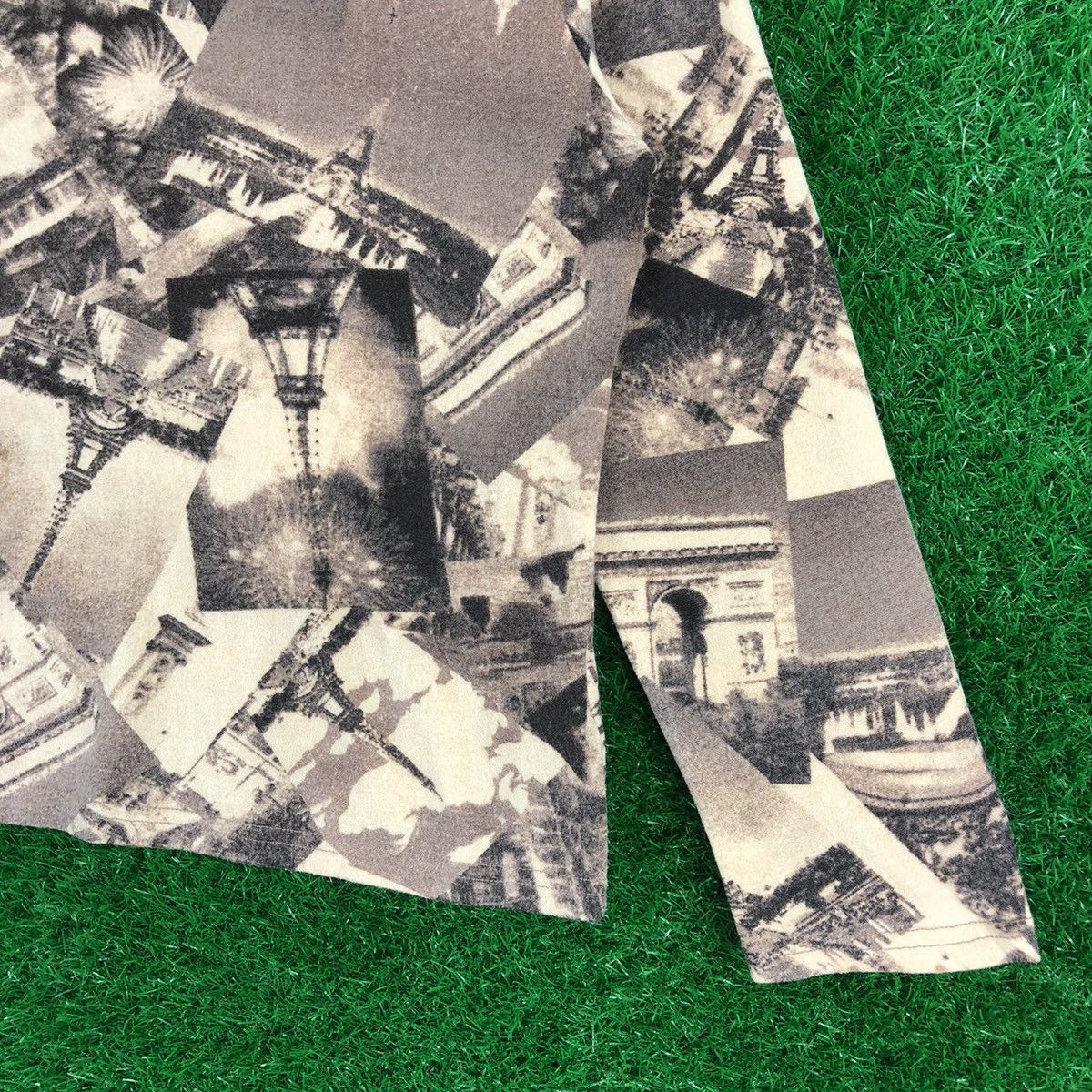 Japanese Brand × Vintage Vintage 90's Paris City Fullprint Ladies Tee Turtle Net Size XS / US 0-2 / IT 36-38 - 3 Thumbnail