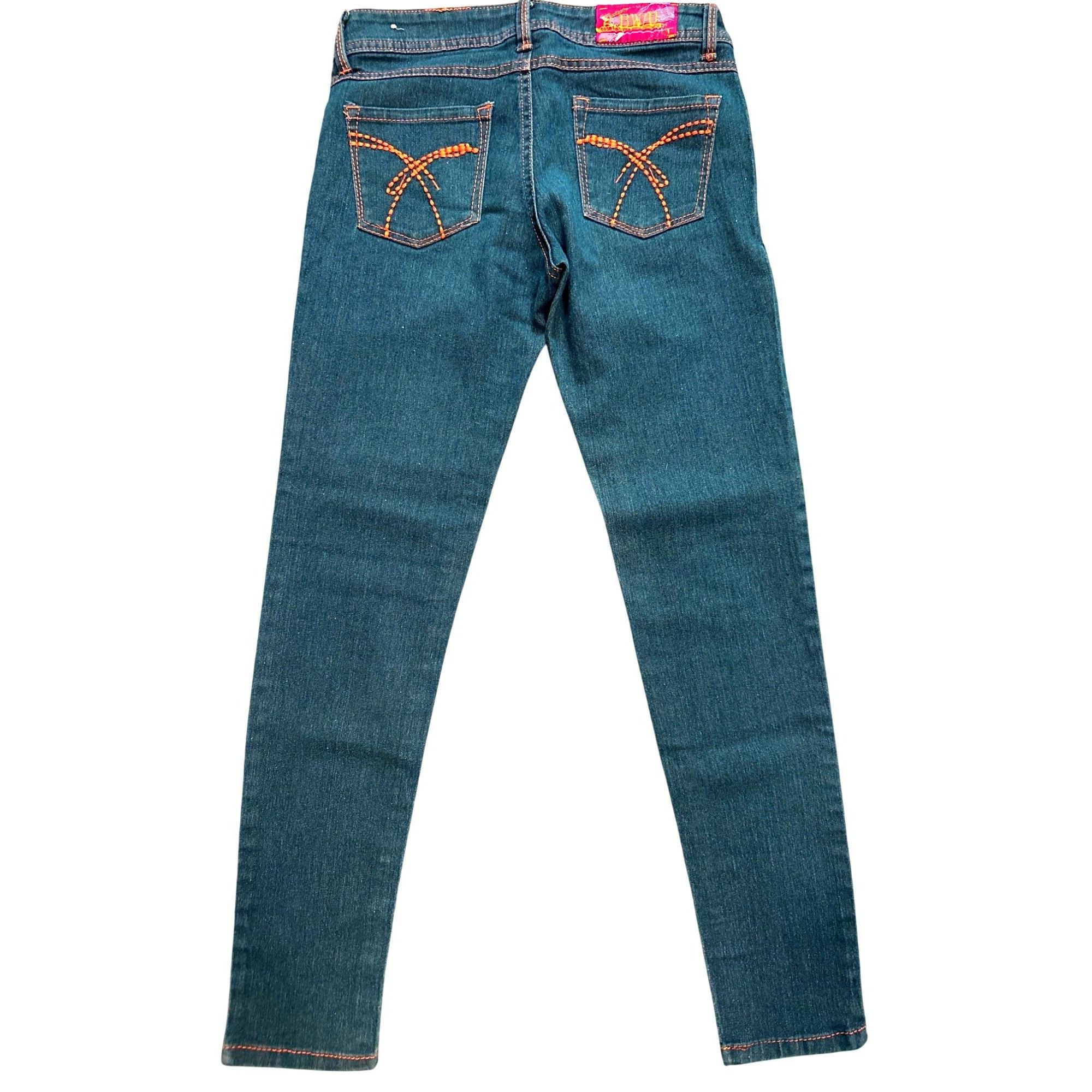 Other 2BWU Jeans Company Skinny Embroidered Back Pockets Orange St Size 28" / US 6 / IT 42 - 4 Thumbnail