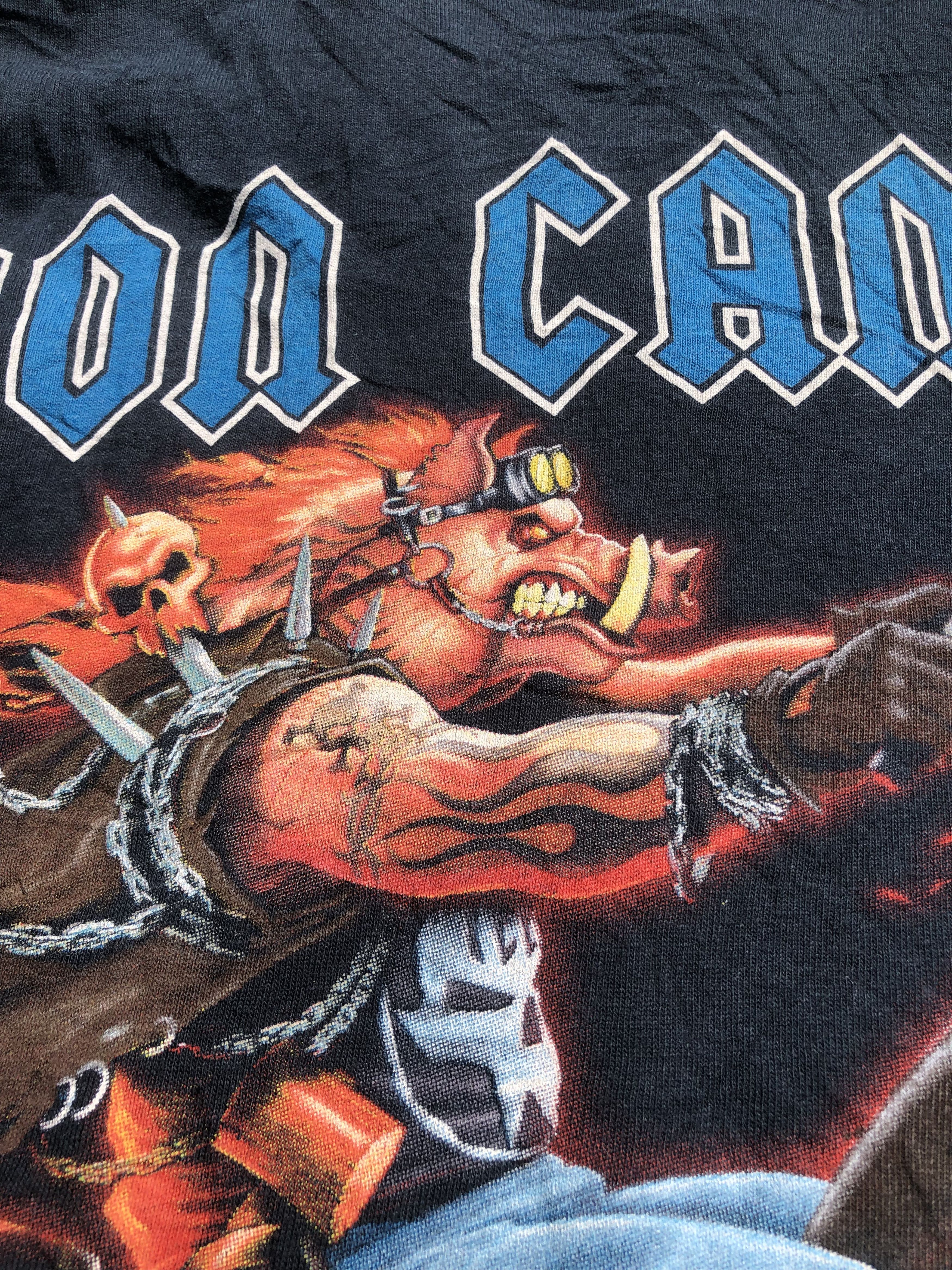 Harley Davidson RARE Vintage Y2K Iron Cannibal Choopers Flaming Tee Size US L / EU 52-54 / 3 - 5 Thumbnail