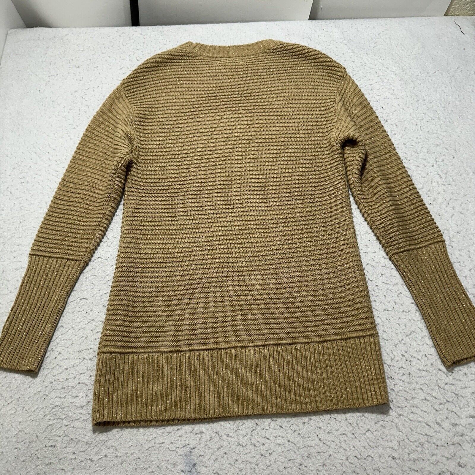 Nine West Nine West Small Glitter Sweater Beige Pullover Long Sleeve Size S / US 4 / IT 40 - 10 Thumbnail
