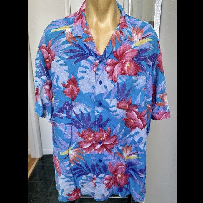 Impulse × Vintage VINTAGE 1990s IMPULSE RAYON HAWAIIAN SHIRT FLORAL MENS XL Size US XL / EU 56 / 4 - 1 Thumbnail
