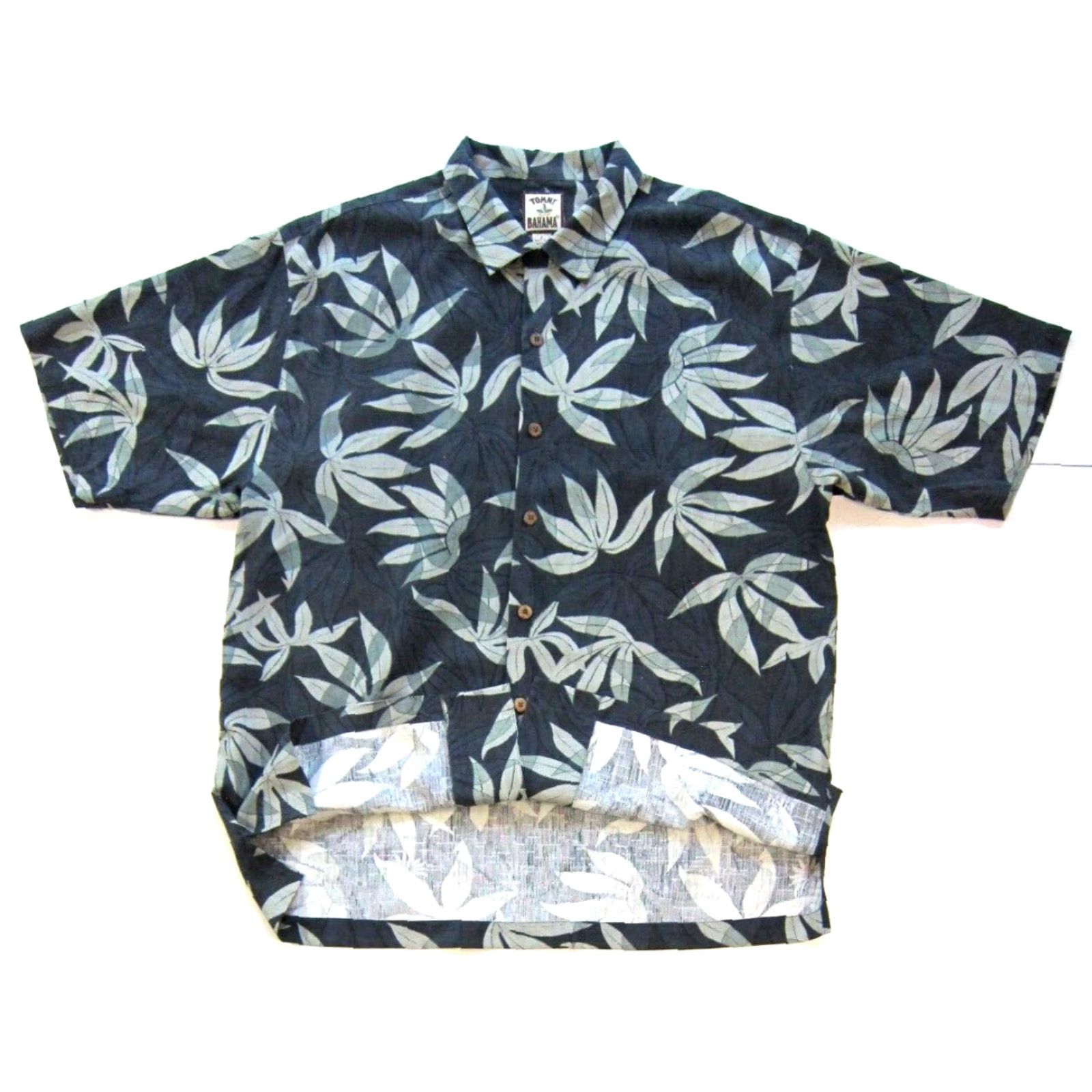 Tommy Bahama Tommy Bahama Shirt Mens Hawaiian Short Sleeve 100% Silk Gray Green Floral Large Size US L / EU 52-54 / 3 - 5 Thumbnail