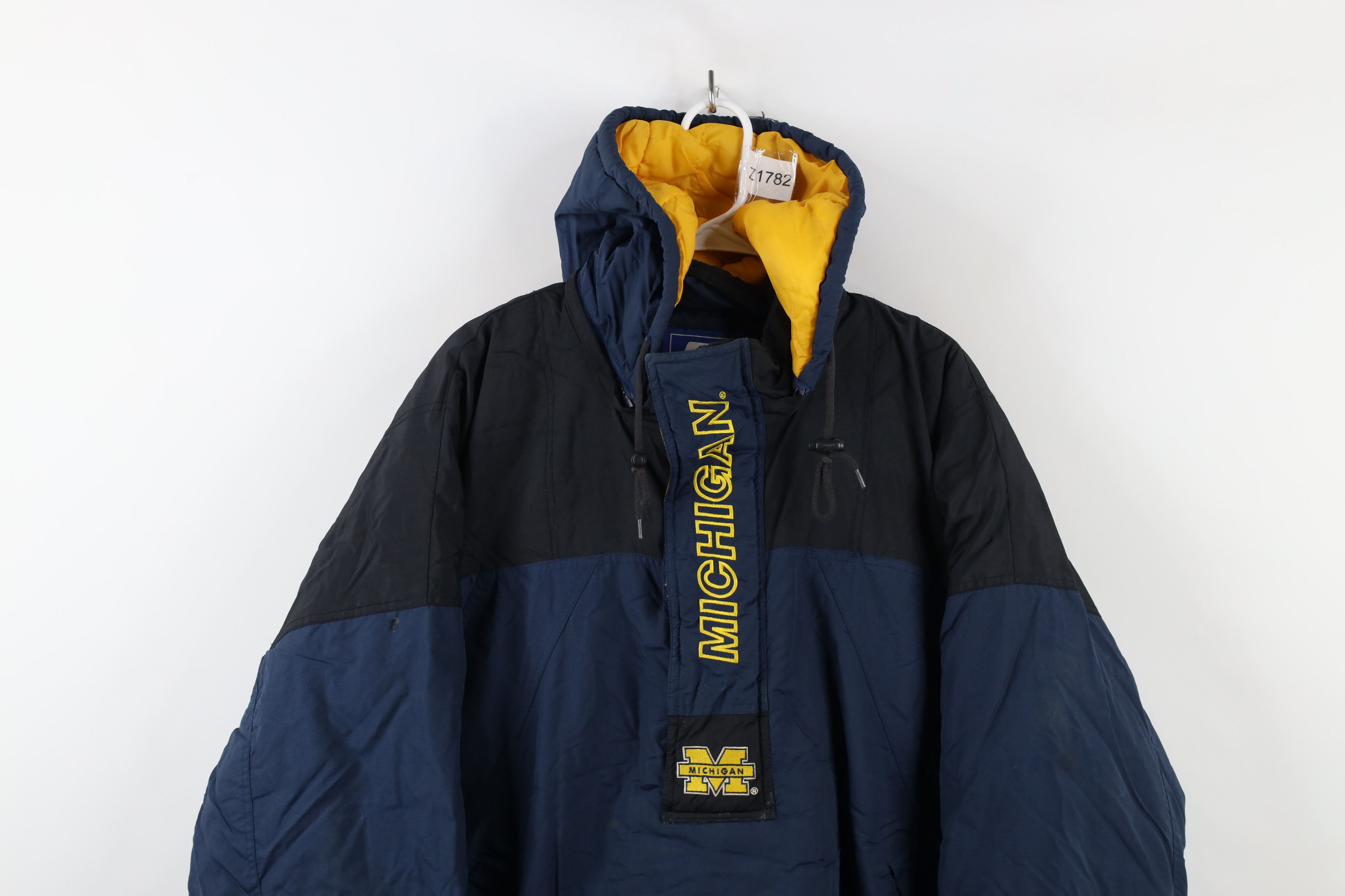 Starter Vintage 90s Starter University of Michigan Puffer Jacket Size US XL / EU 56 / 4 - 2 Thumbnail