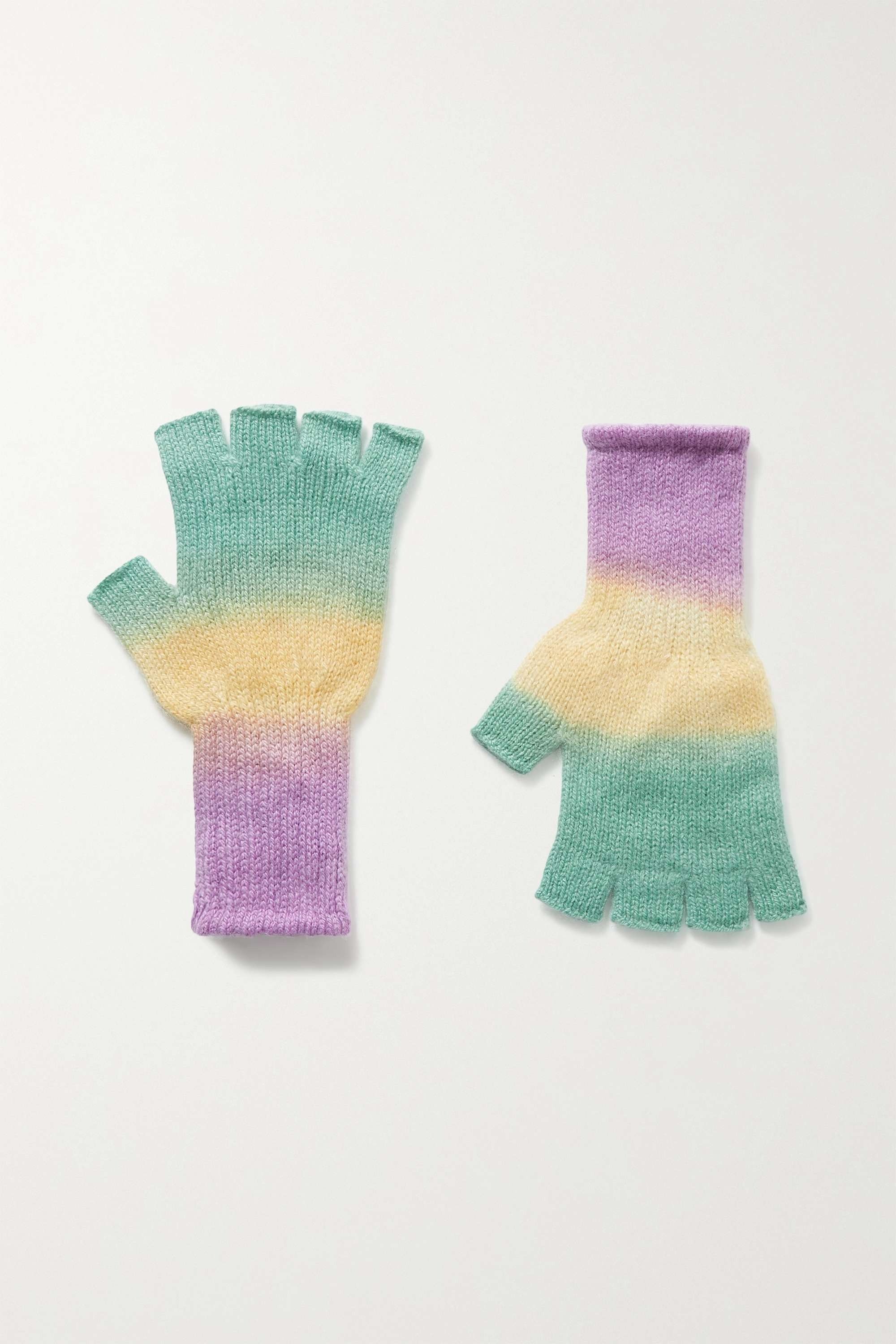 $265 The Elder Statesman Cashmere Dip Fingerless Gloves