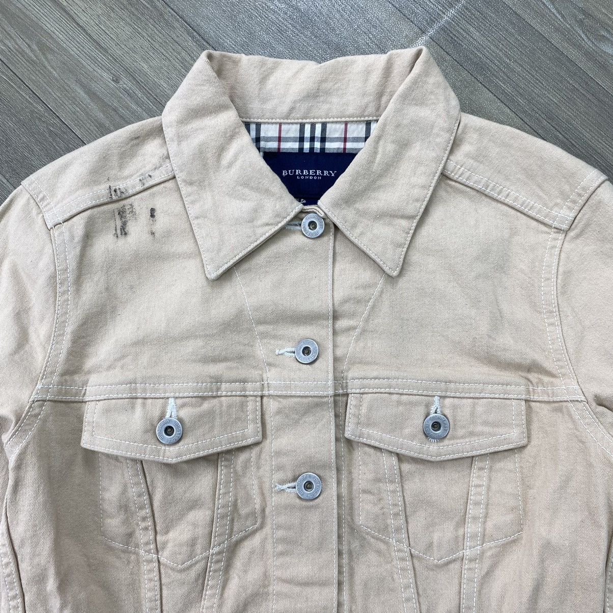 Burberry Vintage Burberry London Nova Check Beige Denim Jacket Luxury Size US S / EU 44-46 / 1 - 5 Thumbnail