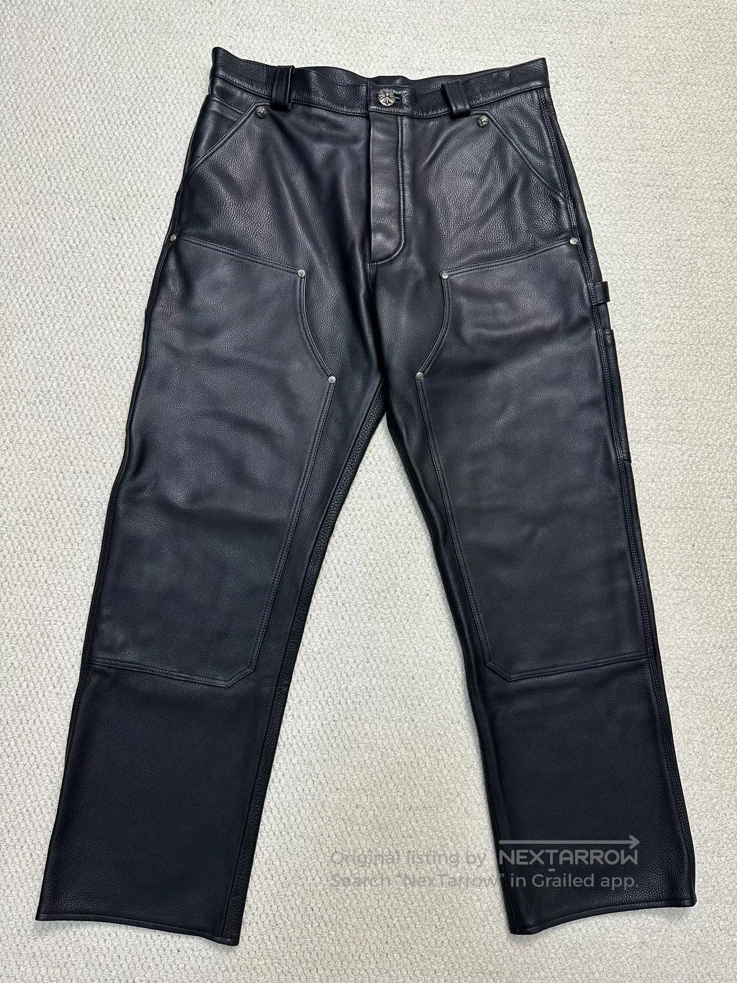 Chrome Hearts Chrome Hearts Leather Double Knee Pants. Size US 34 / EU 50 - 1 Thumbnail