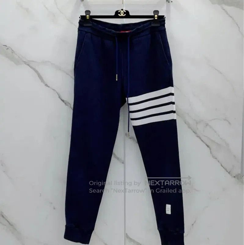 Thom Browne Thom Browne Blue Cotton Casual Pants . Size 27" / US 4 / IT 40 - 1 Thumbnail