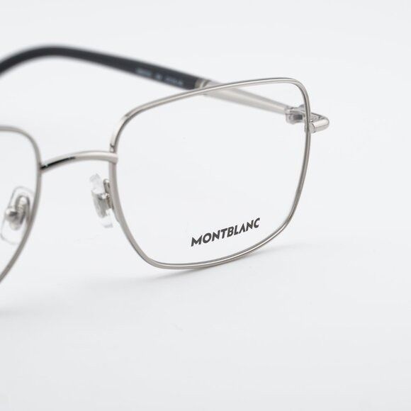 Montblanc Montblanc MB0072O 004 Eyeglasses Silver 57mm Rectangle Frame Size ONE SIZE - 6 Thumbnail