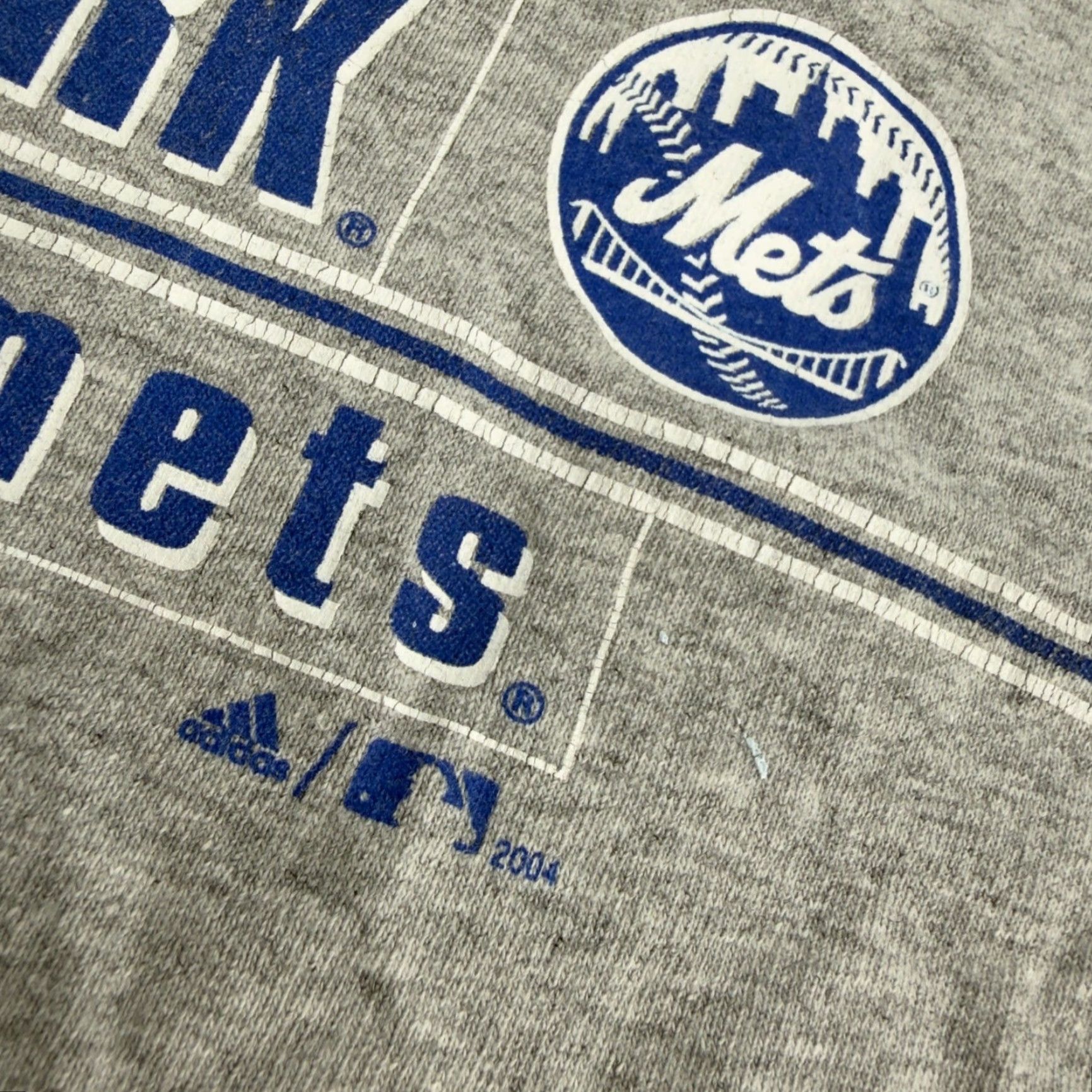 Adidas VTG Adidas New York Mets Graphic Shirt L Gray Short Sleeve MLB Baseball Y2K Mens Shirts Graphic Tee Sports 90s Queens Fans Size US L / EU 52-54 / 3 - 4 Thumbnail