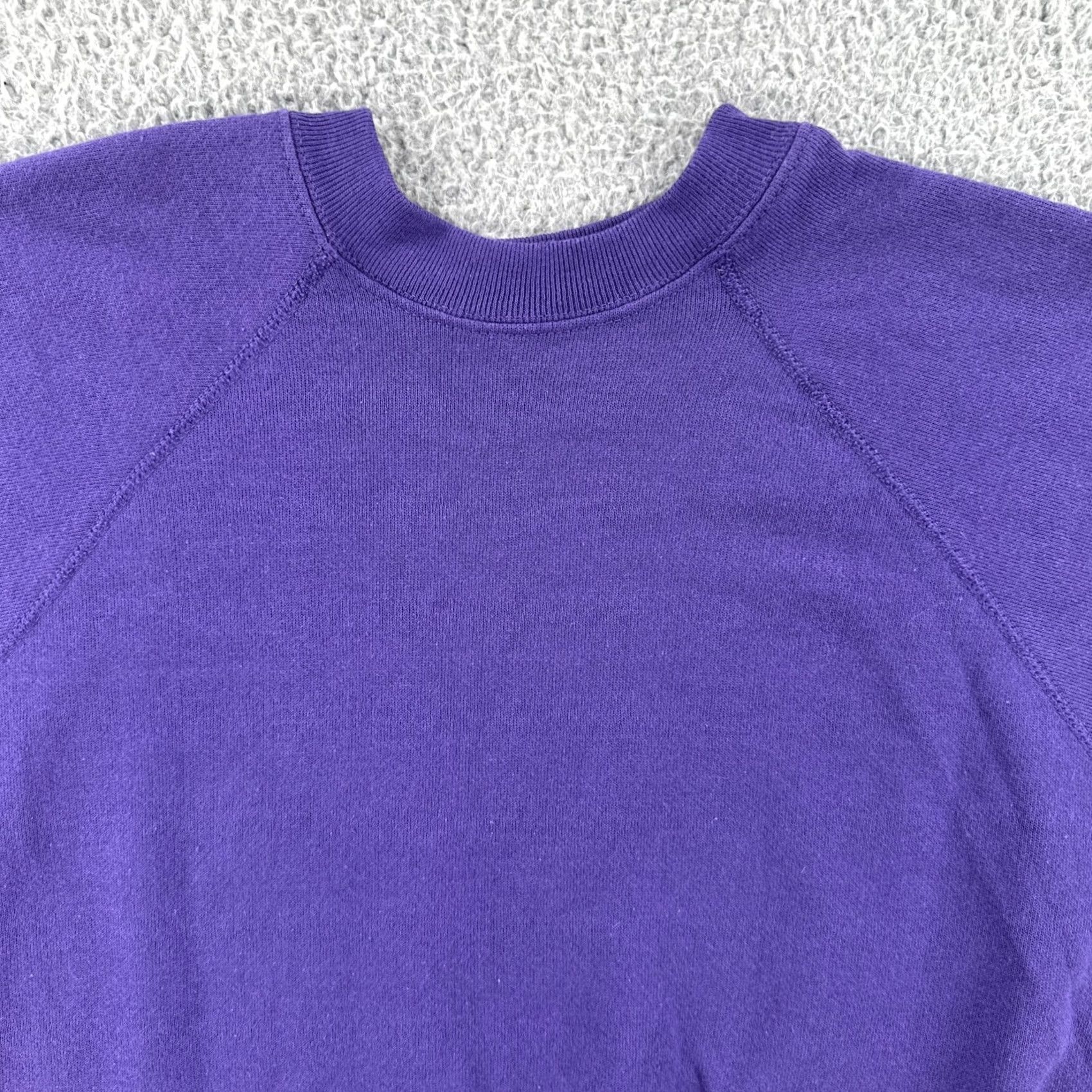 Tultex VINTAGE Tultex Sweatshirt Raglan Purple 90s Mens L Solid Crewneck Hoodie/Top Size US L / EU 52-54 / 3 - 5 Thumbnail