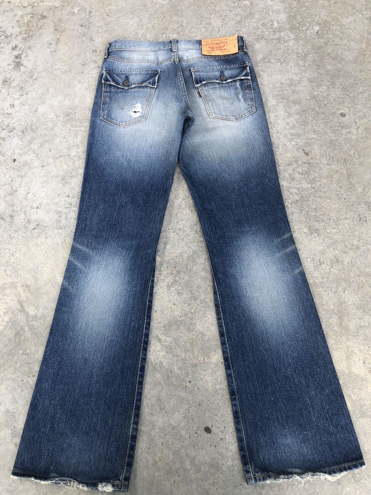Le Grande Bleu (L.G.B.) Y2k Levis 517 Flared Jeans Distressed Jeans Size US 30 / EU 46 - 1 Thumbnail