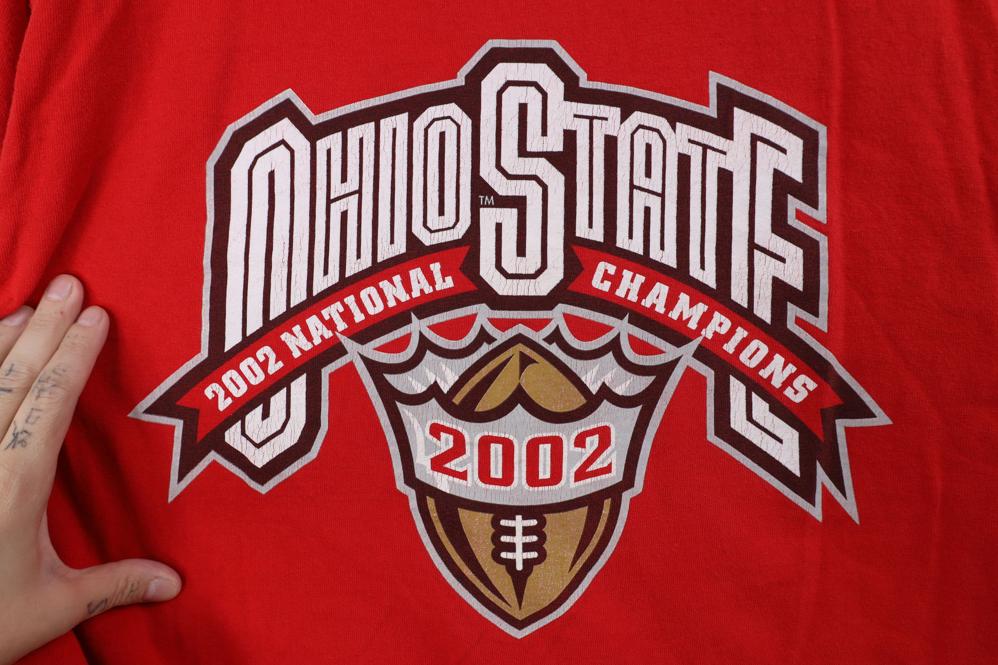 Vintage Vintage Y2K Ohio State University Football T-Shirt Red Size US XL / EU 56 / 4 - 4 Thumbnail