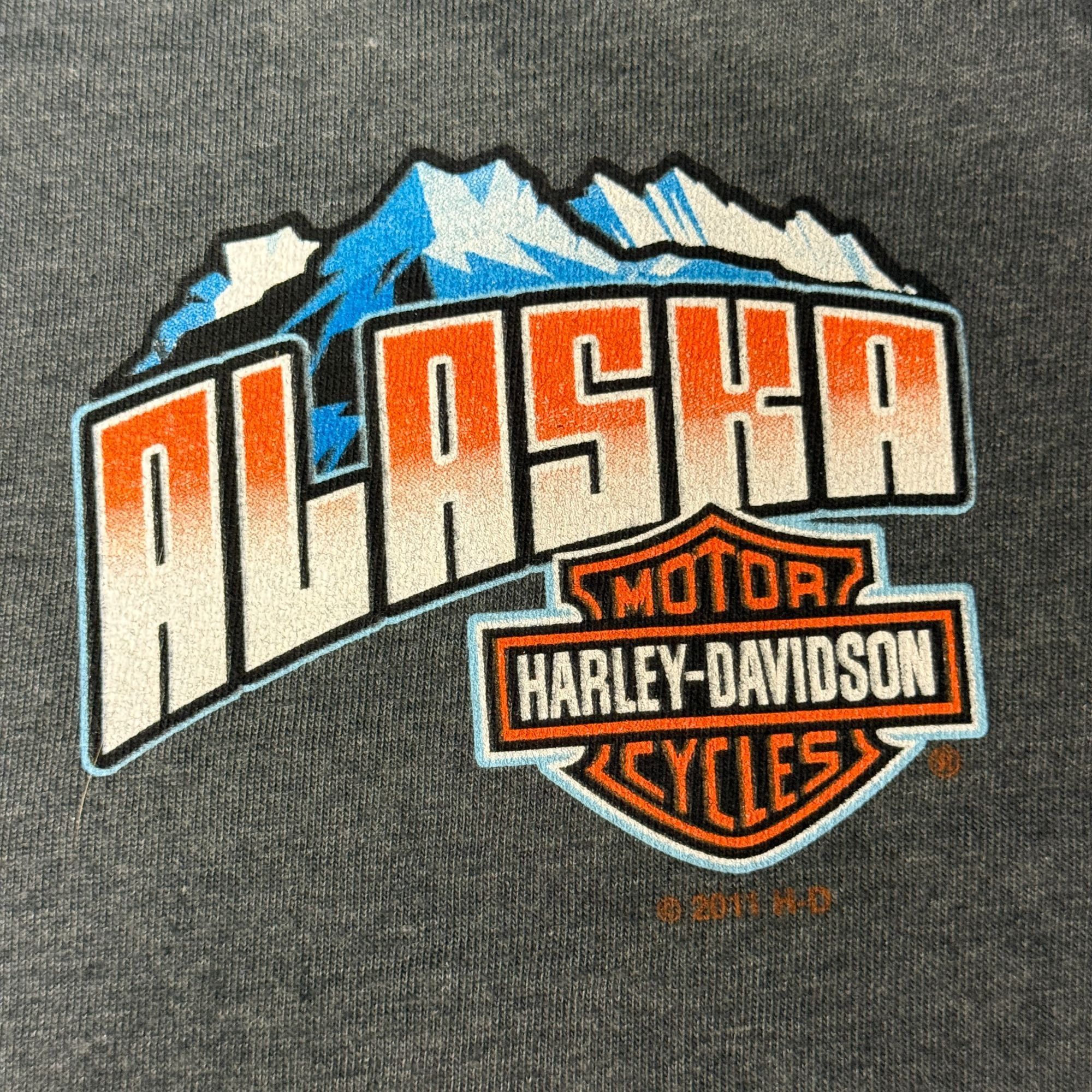 Harley Davidson NEW Anchorage ALASKA Blue SNOWY MOUNTAIN Motorcycle T Shirt Size US XXL / EU 58 / 5 - 4 Thumbnail