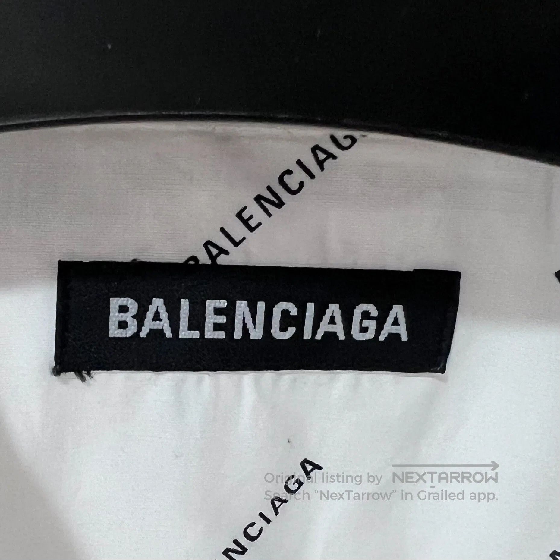 Balenciaga balenciaga white logo short sleeve shirt. Size US M / EU 48-50 / 2 - 3 Thumbnail