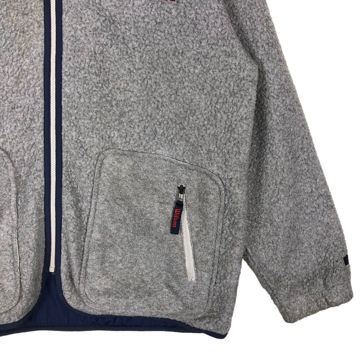 Japanese Brand 🔥90’s Vintage Fleece Jacket Zipper Wilson Big Logo Size US L / EU 52-54 / 3 - 4 Thumbnail