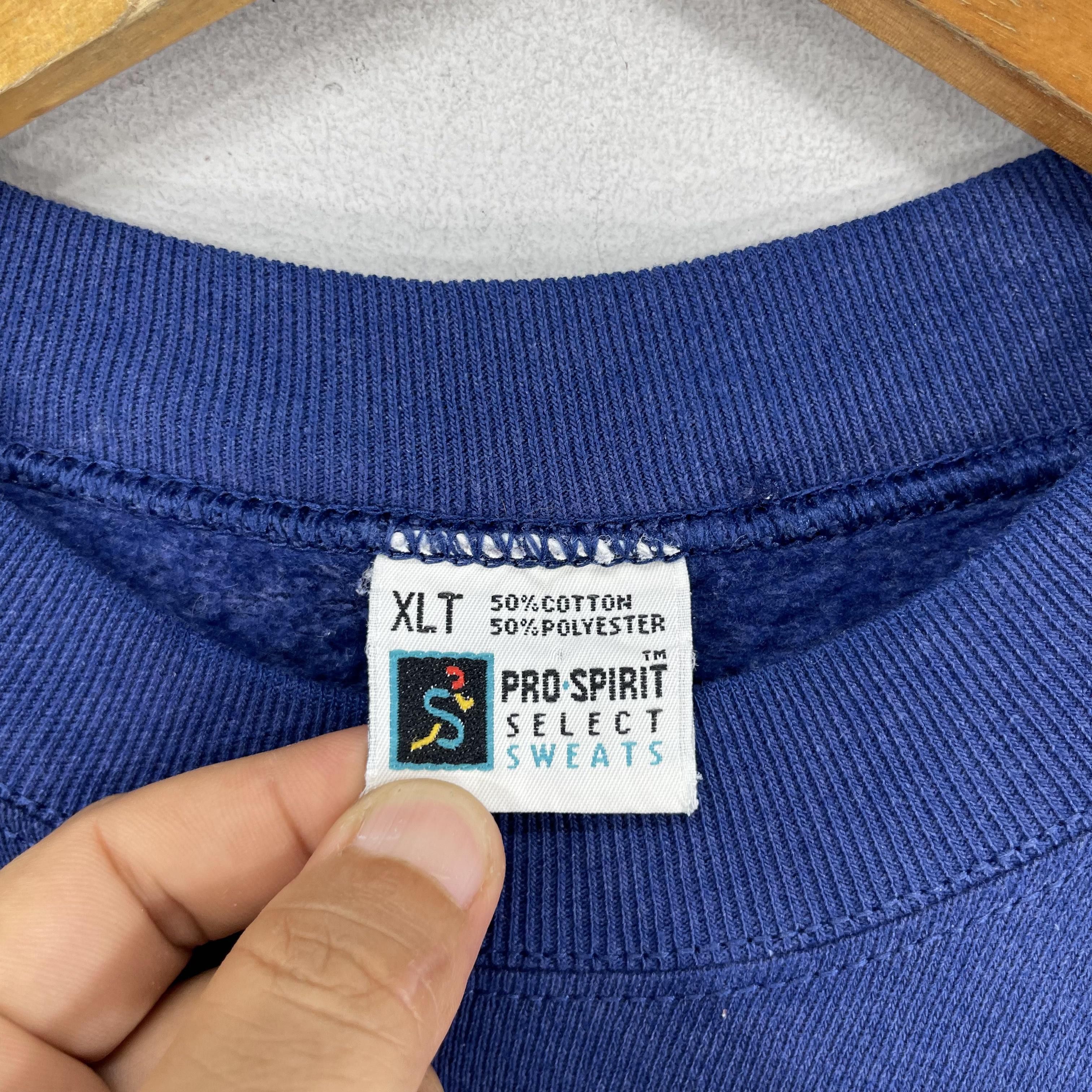 Vintage Vintage 90s Plain Blank Blue Crewneck Sweatshirt Size US XL / EU 56 / 4 - 5 Thumbnail