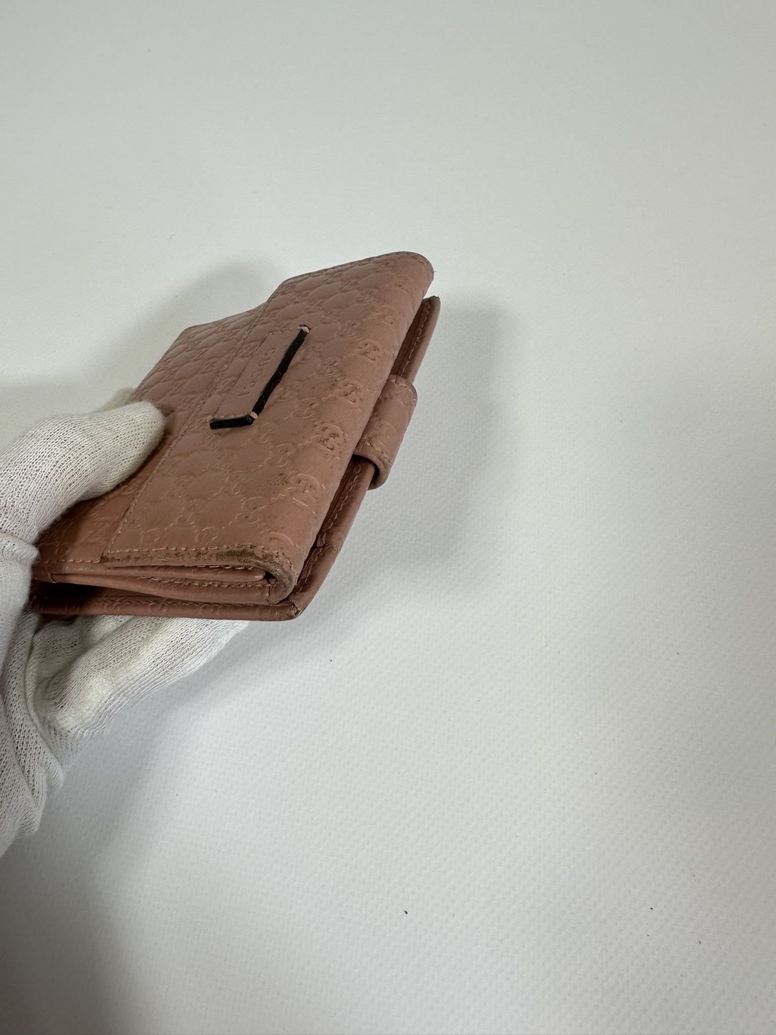 Gucci Gucci Wallet Pink Guccissima Leather Monogram Size ONE SIZE - 10 Thumbnail