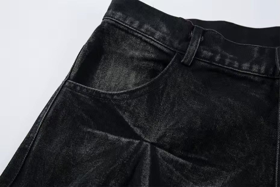 Other Baggy Pleated Hip Hop Loose Street Style Jeans Trousers Size US 35 - 5 Thumbnail