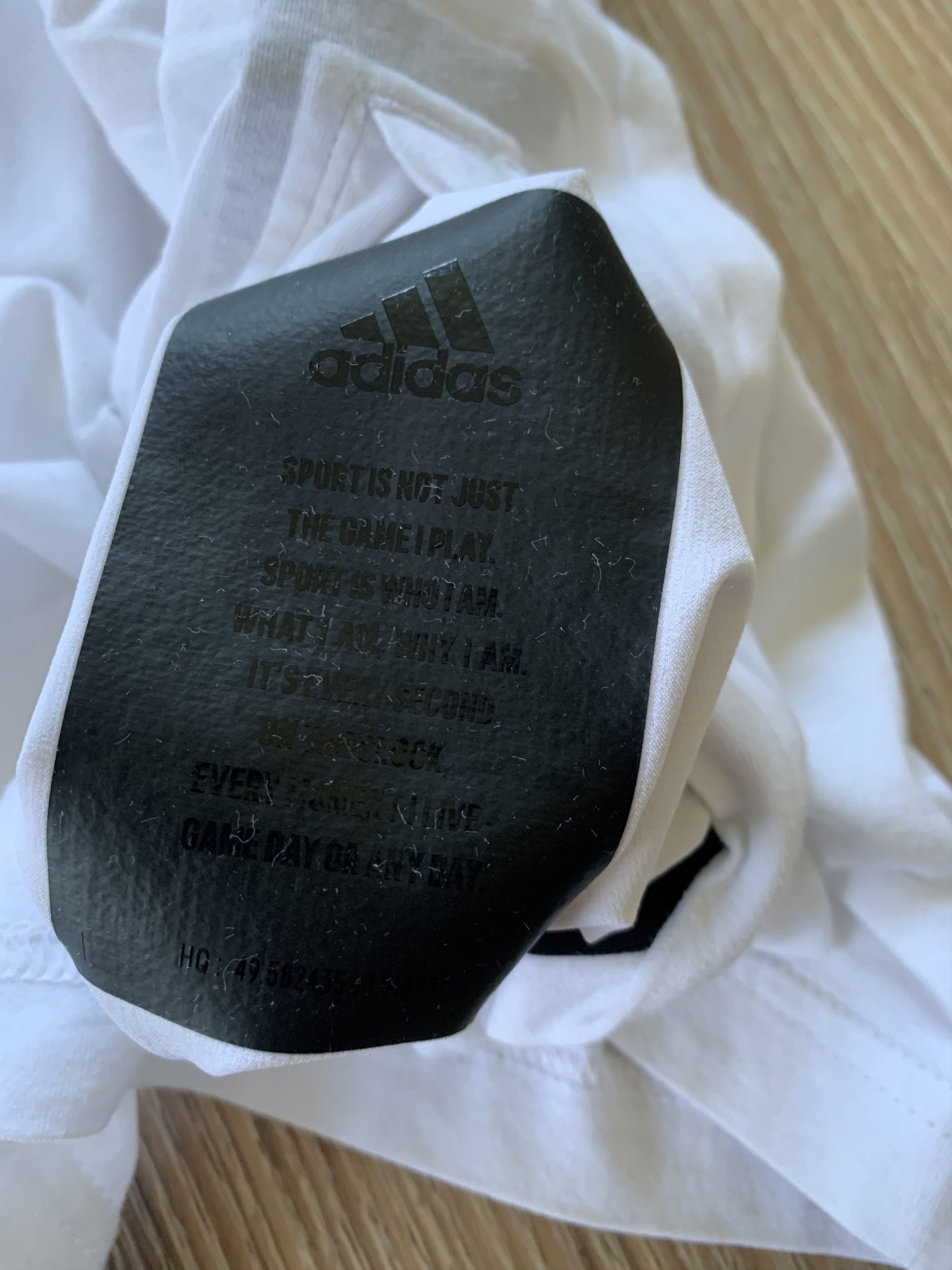 Adidas Adidas White Cotton T Shirt Size US L / EU 52-54 / 3 - 7 Thumbnail