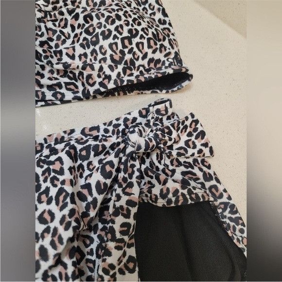 Other Albion Swim Set Cheetah Print Halter Top Bikini Set Size ONE SIZE - 4 Thumbnail