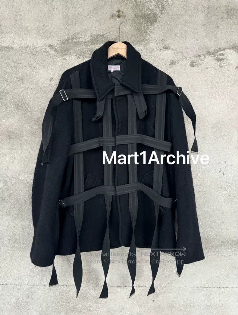 Walter Van Beirendonck Walter Van Beirendonck Leather fur bound woolen coat Size US M / EU 48-50 / 2 - 3 Thumbnail