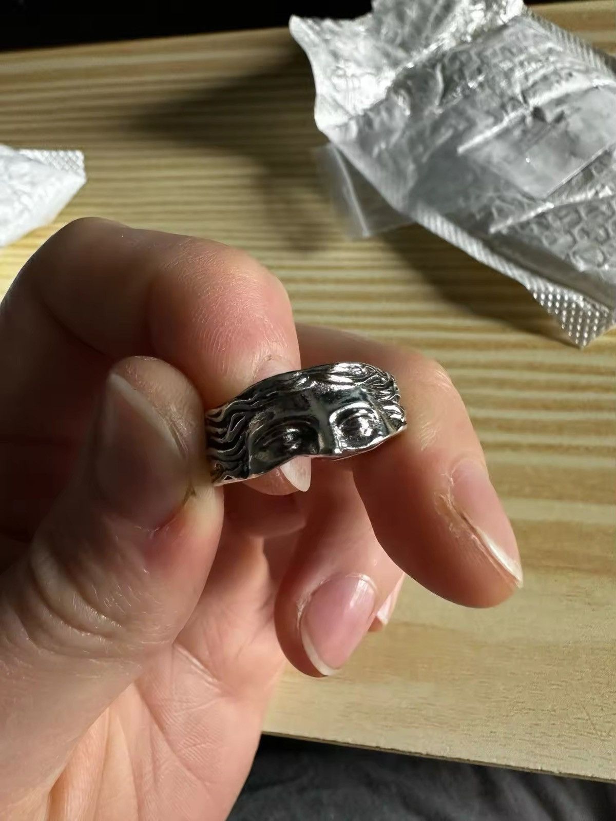 Vintage Half Face Venus Resizeable Ring Size ONE SIZE - 4 Thumbnail