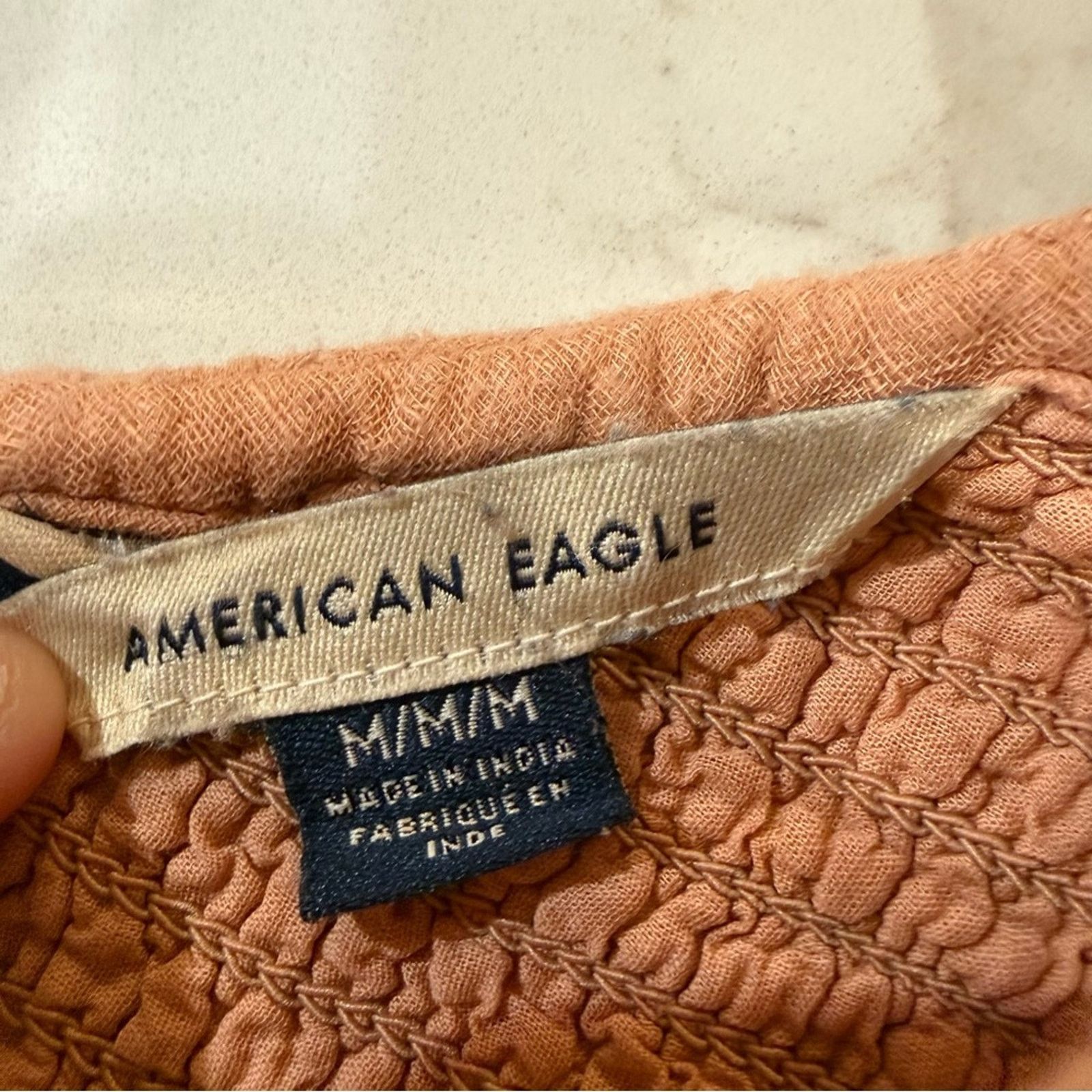 American Eagle Outfitters American Eagle Smocked Bodice Gauze Mini Dress Womens Medium Size M / US 6-8 / IT 42-44 - 7 Thumbnail