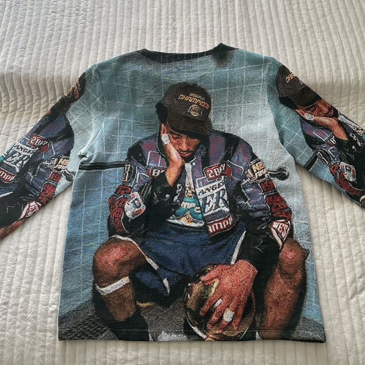 Other Gallery Threads 2001 Kobe Bryant TROPHY WOVEN SWEATER Size US M / EU 48-50 / 2 - 4 Thumbnail