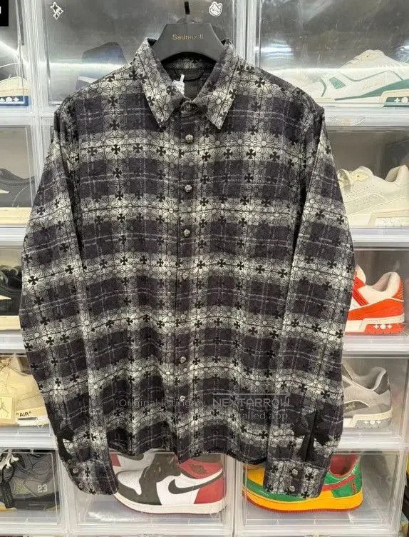 Chrome Hearts chrome hearts black gray cross patch shirt. Size US L / EU 52-54 / 3 - 1 Thumbnail