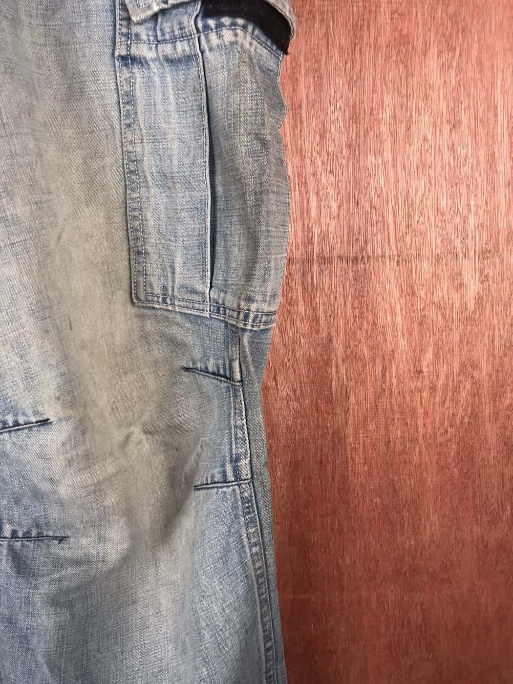 Blue Blue Japan Blue Blue Japan Distress Denim cargo Pants #2285DLAL Size US 32 / EU 48 - 5 Thumbnail
