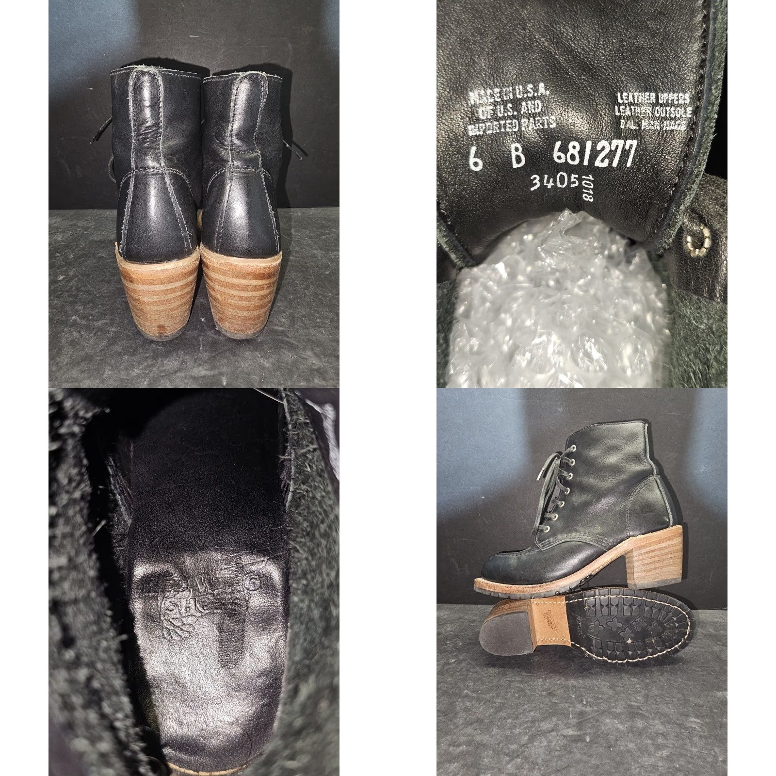 Red Wing VINTAGE Red Wing Clara Boots 3405 Women’s Heeled Ankle Black Leather Size 6 B - No Box Size US 6 / IT 36 - 8 Thumbnail
