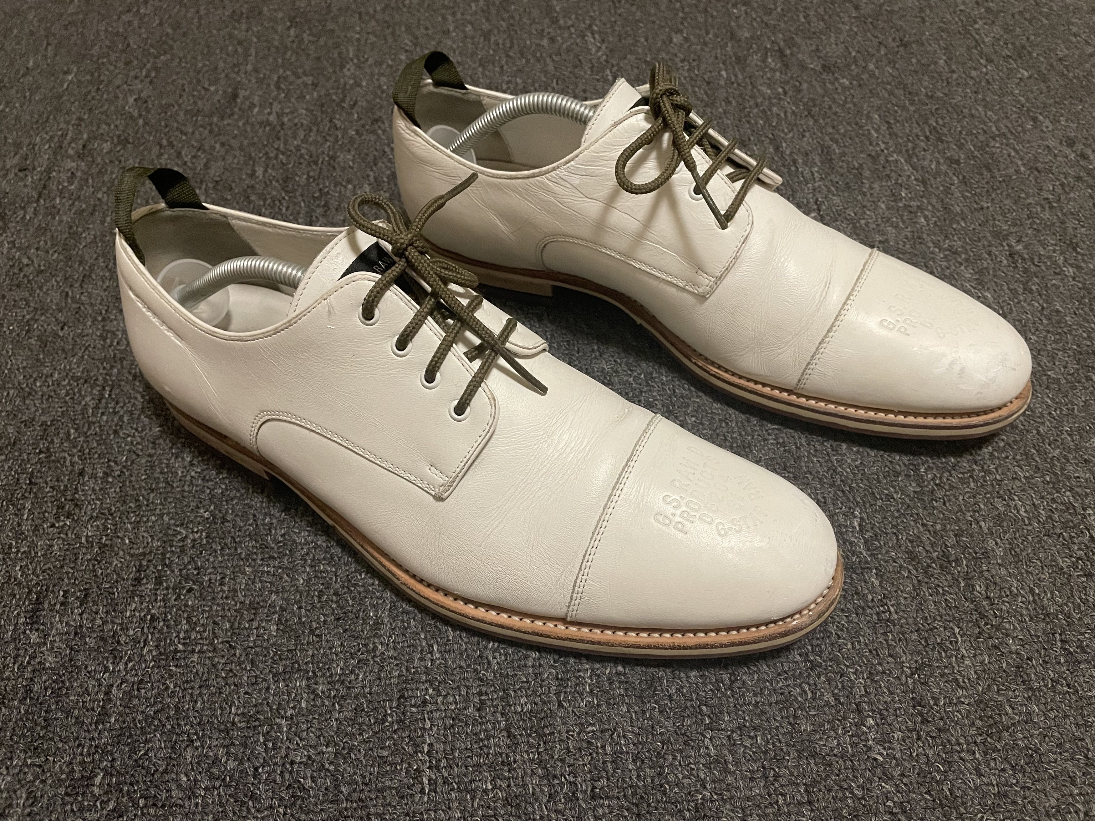 g-star white Casual Leather Shoes size 43/us 10