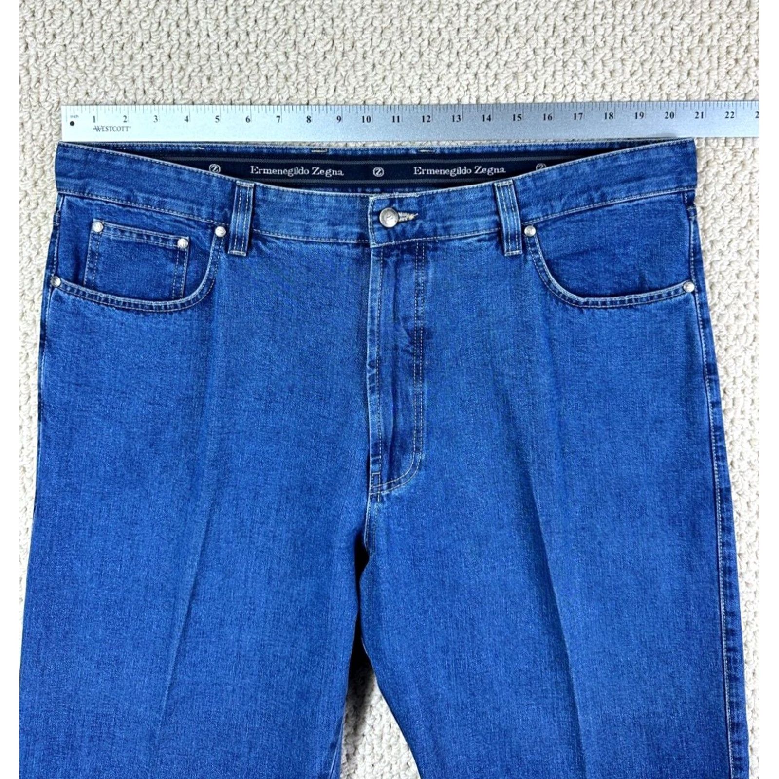 Ermenegildo Zegna Ermenegildo Zegna Jeans Mens 41x30 Blue Denim Made in Italy D-TK-6297 Size US 41 - 7 Thumbnail