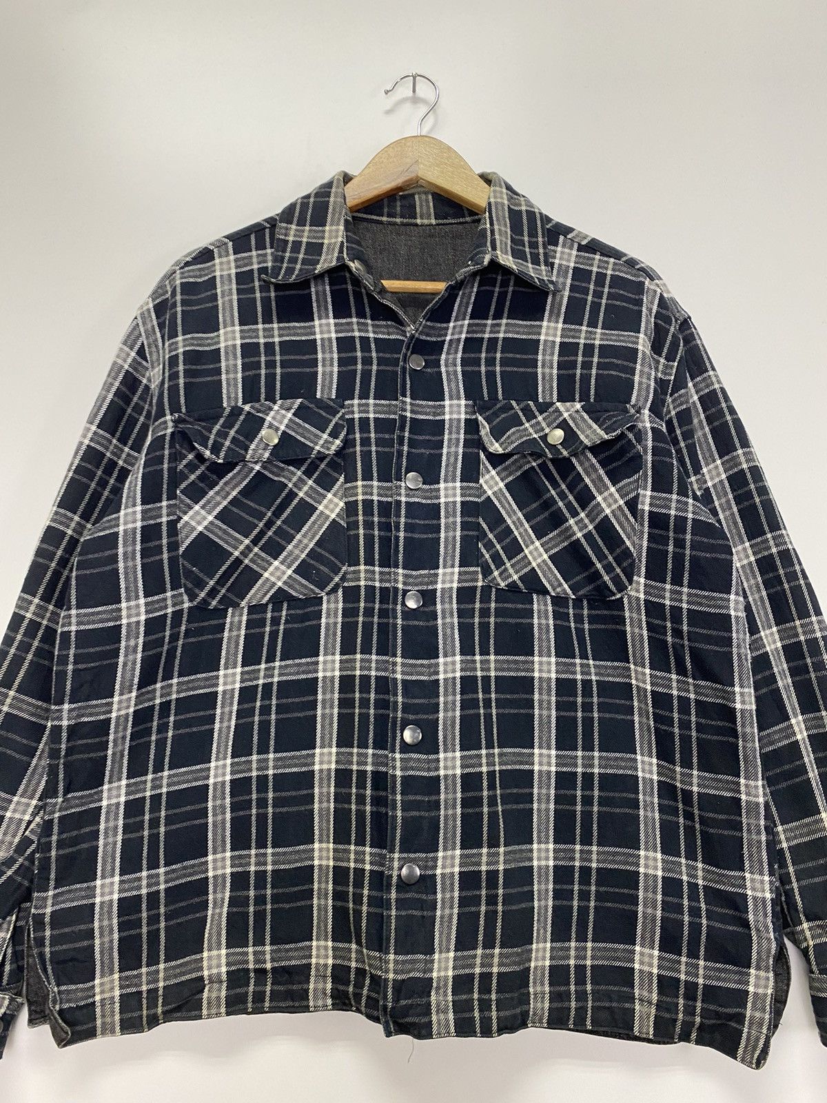 Flannel × Japanese Brand Vintage Reversible Flannel Jacket Size US L / EU 52-54 / 3 - 3 Thumbnail
