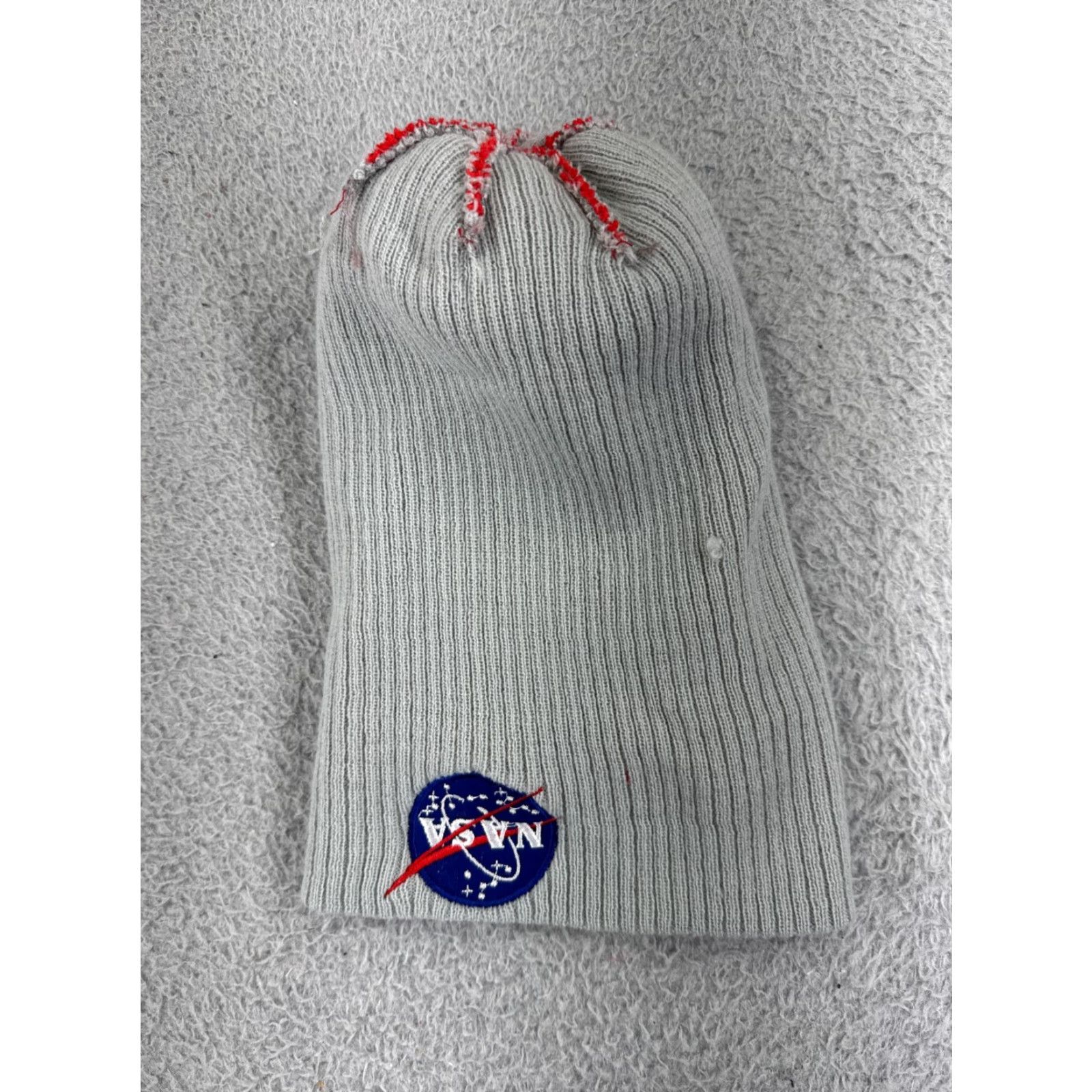 NASA NASA Beanie Adult One Size Red Gray Blue Pom Knit 100% Acrylic STEM Space Hat Men Beanie, Thermal Outdoor Seasonal Wear Size ONE SIZE - 4 Thumbnail