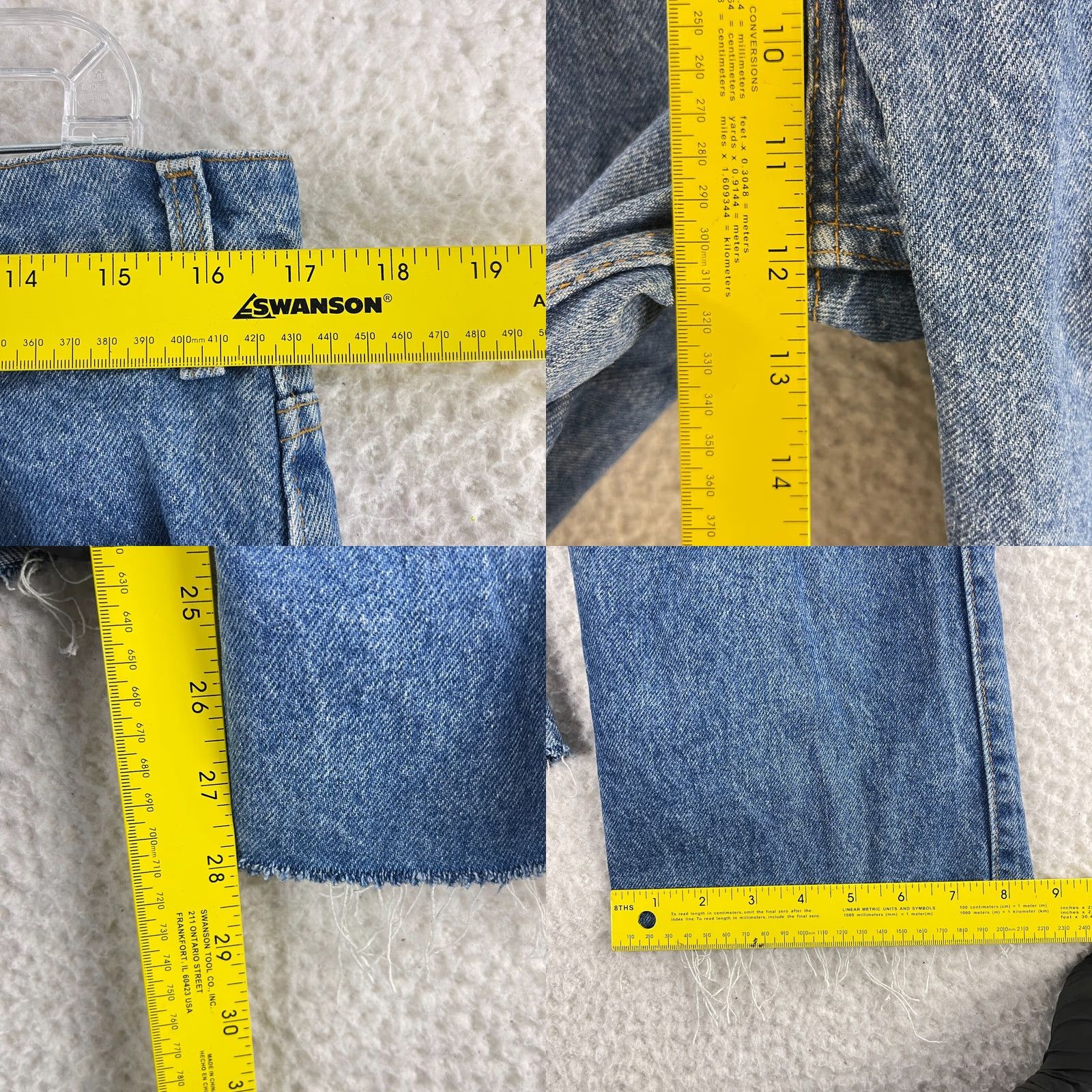 Levi's VINTAGE Levi's Jeans Mens 36x30 Blue Denim Leather Tab Straight Leg Made in USA Jeans Regular Blue 80s 90s USA Mens Size US 36 / EU 52 - 8 Thumbnail