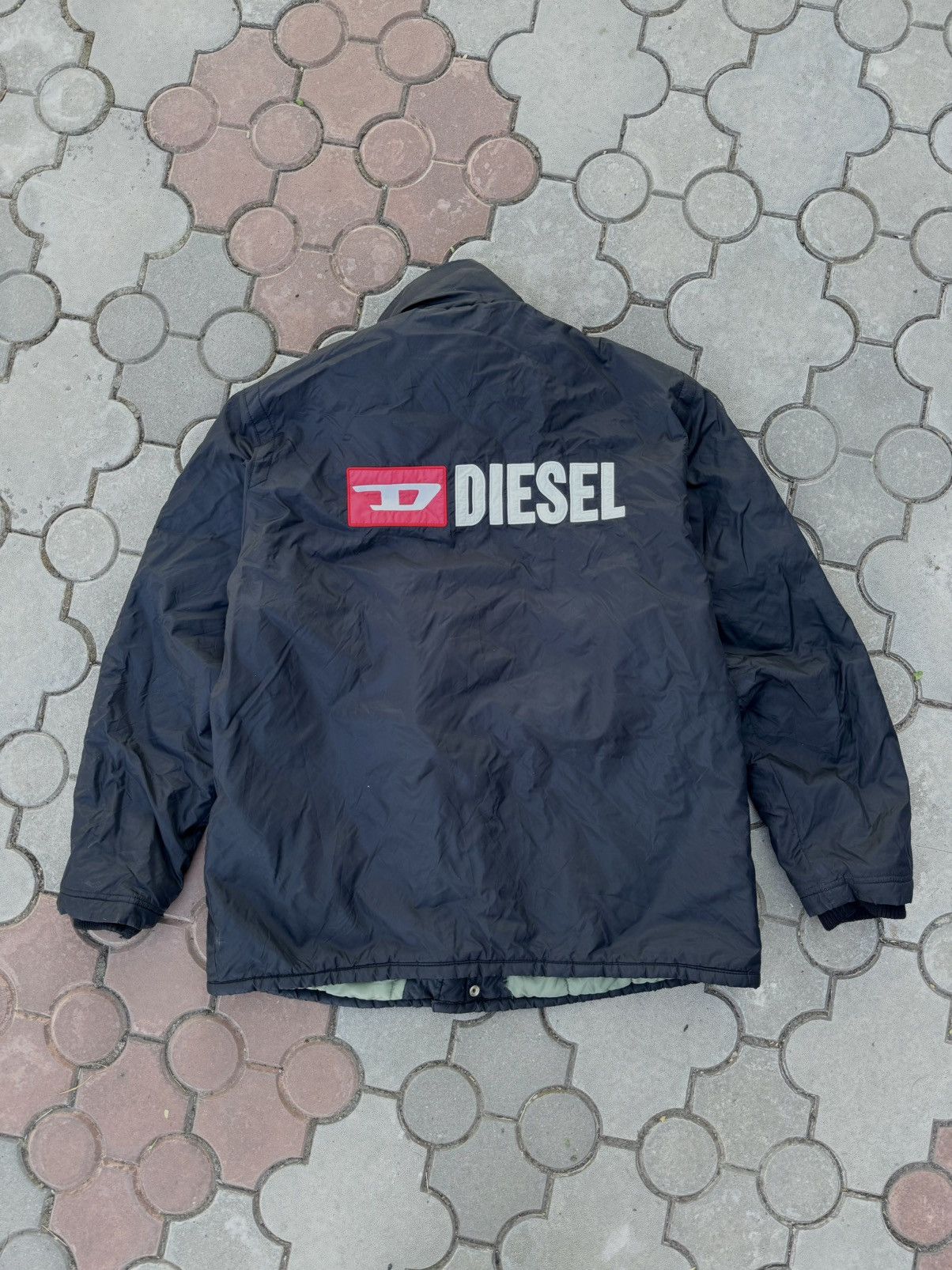 Diesel Vintage Diesel Spell Out Big Logo Jacket Y2K Opium Size US L / EU 52-54 / 3 - 1 Thumbnail