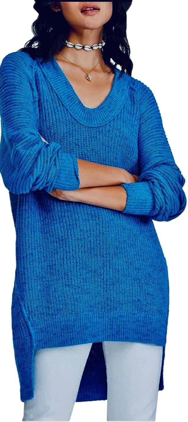 Free People Free People Sunday Scoop Oversized Sweater Size XS / US 0-2 / IT 36-38 - 1 Thumbnail