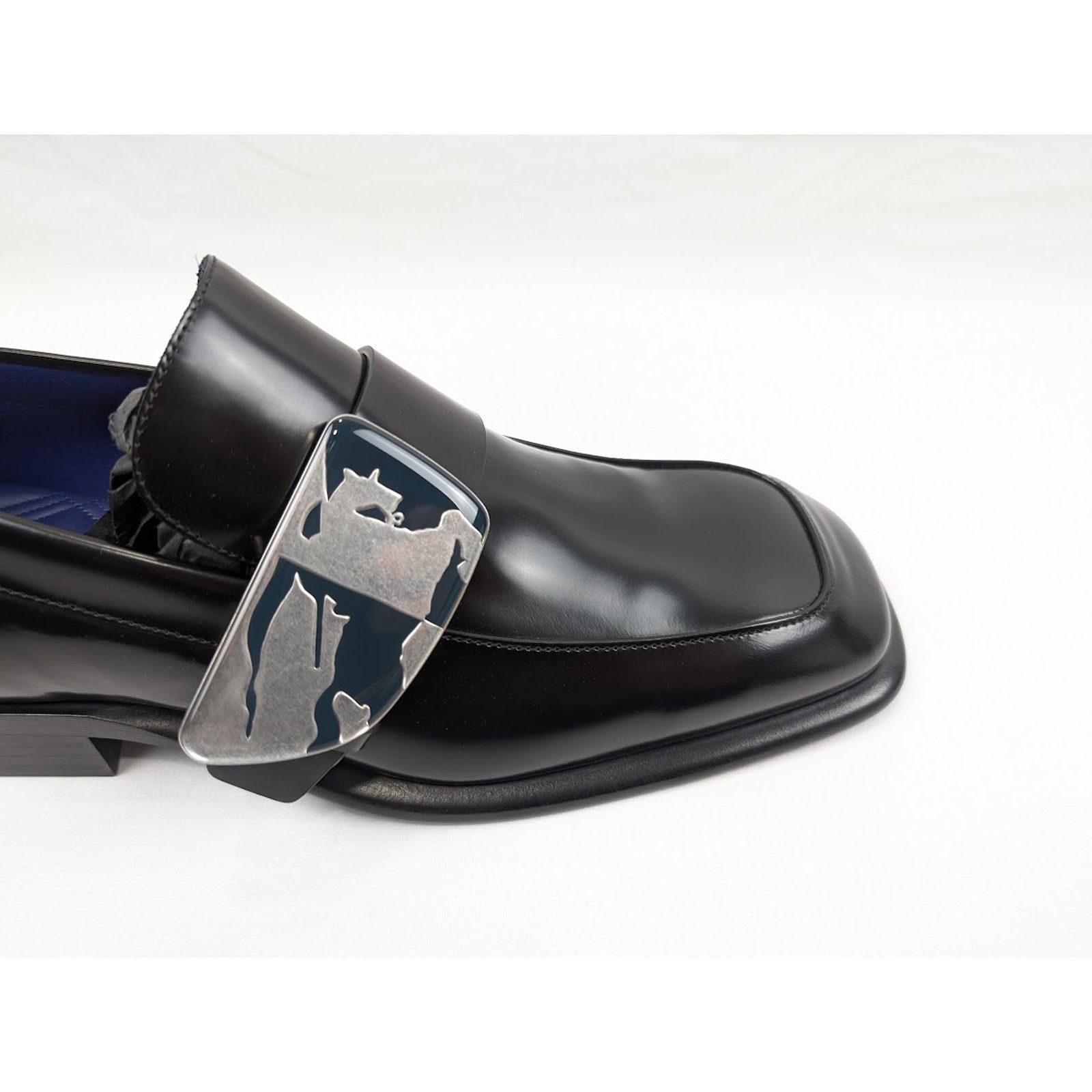 Burberry o1rshd1 Leather Loafers Shoes in Black Size US 12.5 / EU 45-46 - 3 Thumbnail