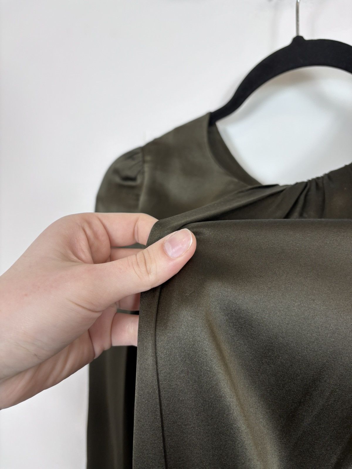 Burberry Burberry London Women’s Khaki Long Sleeve Blouse Top Size XS / US 0-2 / IT 36-38 - 8 Thumbnail