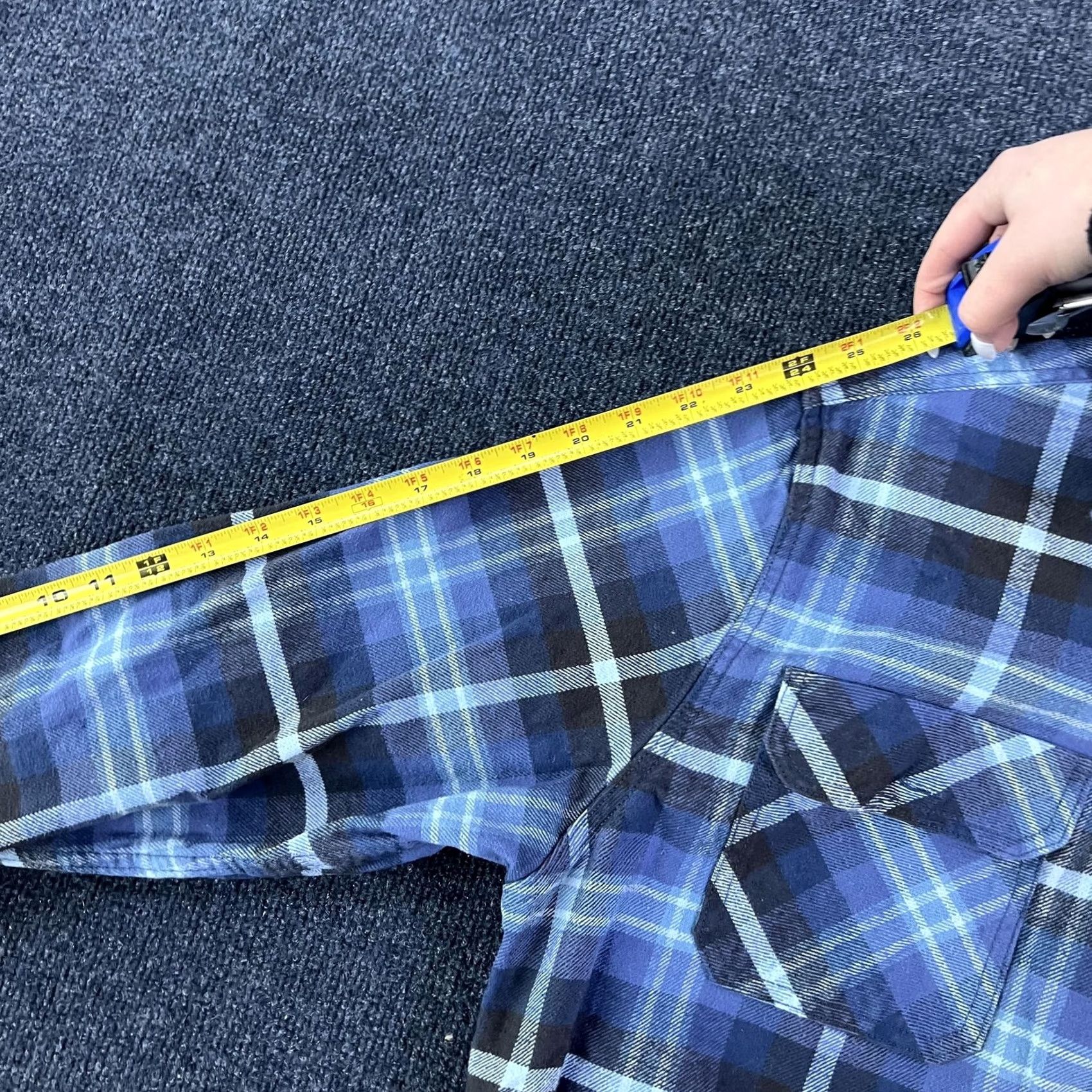Vintage JACHS Heritage Flannel Shirt Mens L Blue Plaid Long Sleeve Button Up Casual Size US L / EU 52-54 / 3 - 7 Thumbnail