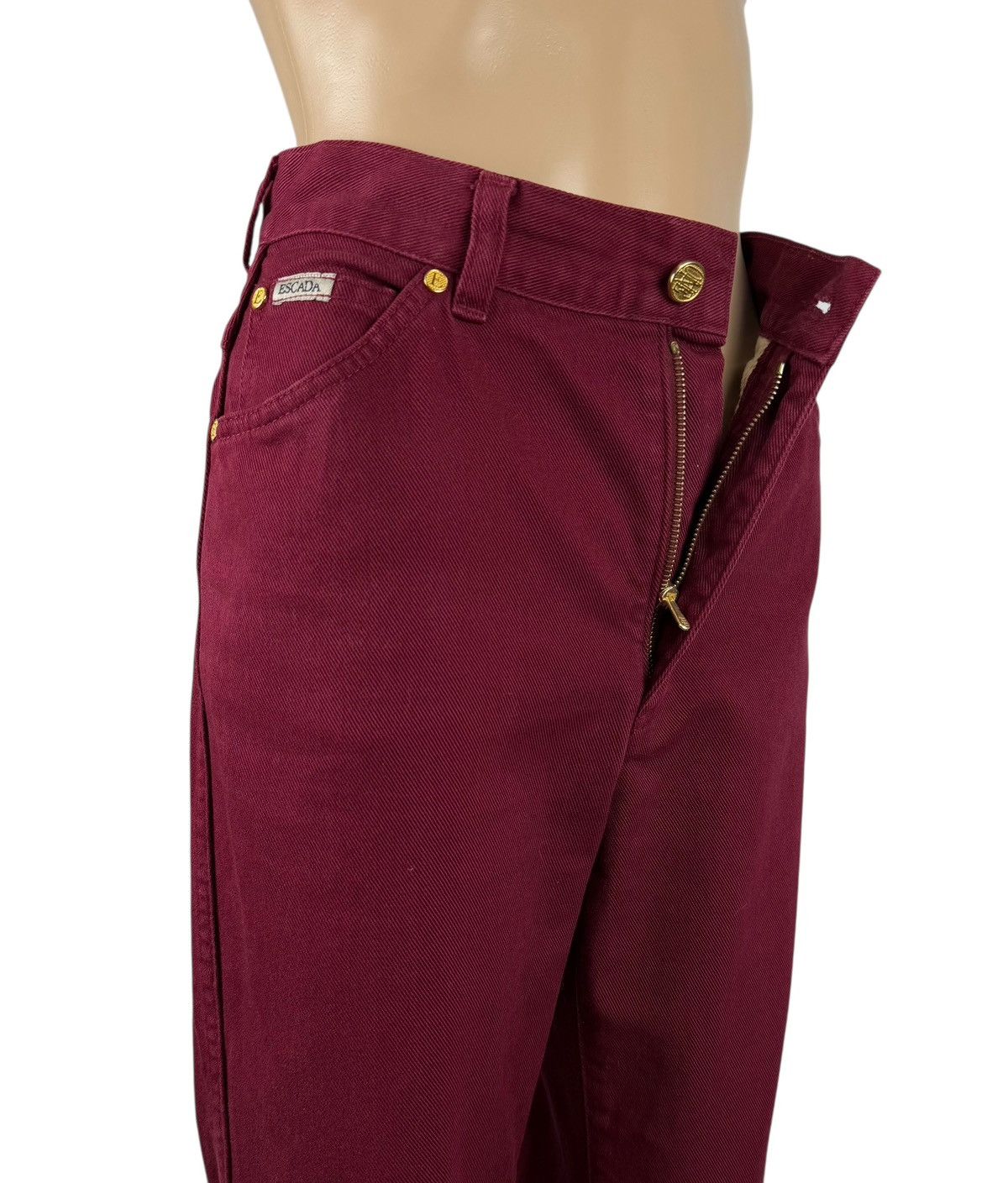 Escada Esacada Margaretha Ley Vintage Jeans Bordeaux size DE36 IT40 Size 27" / US 4 / IT 40 - 8 Thumbnail