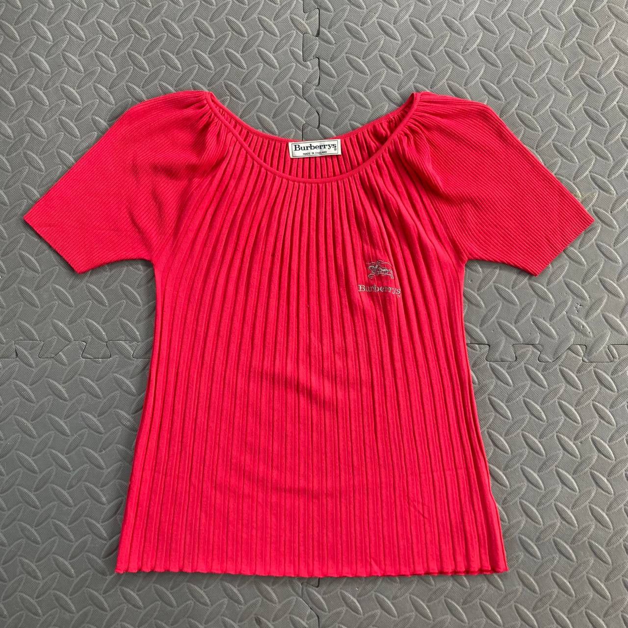 Burberry Vintage Rib Knit Puffer Sleeves Top Size S / US 4 / IT 40 - 5 Thumbnail