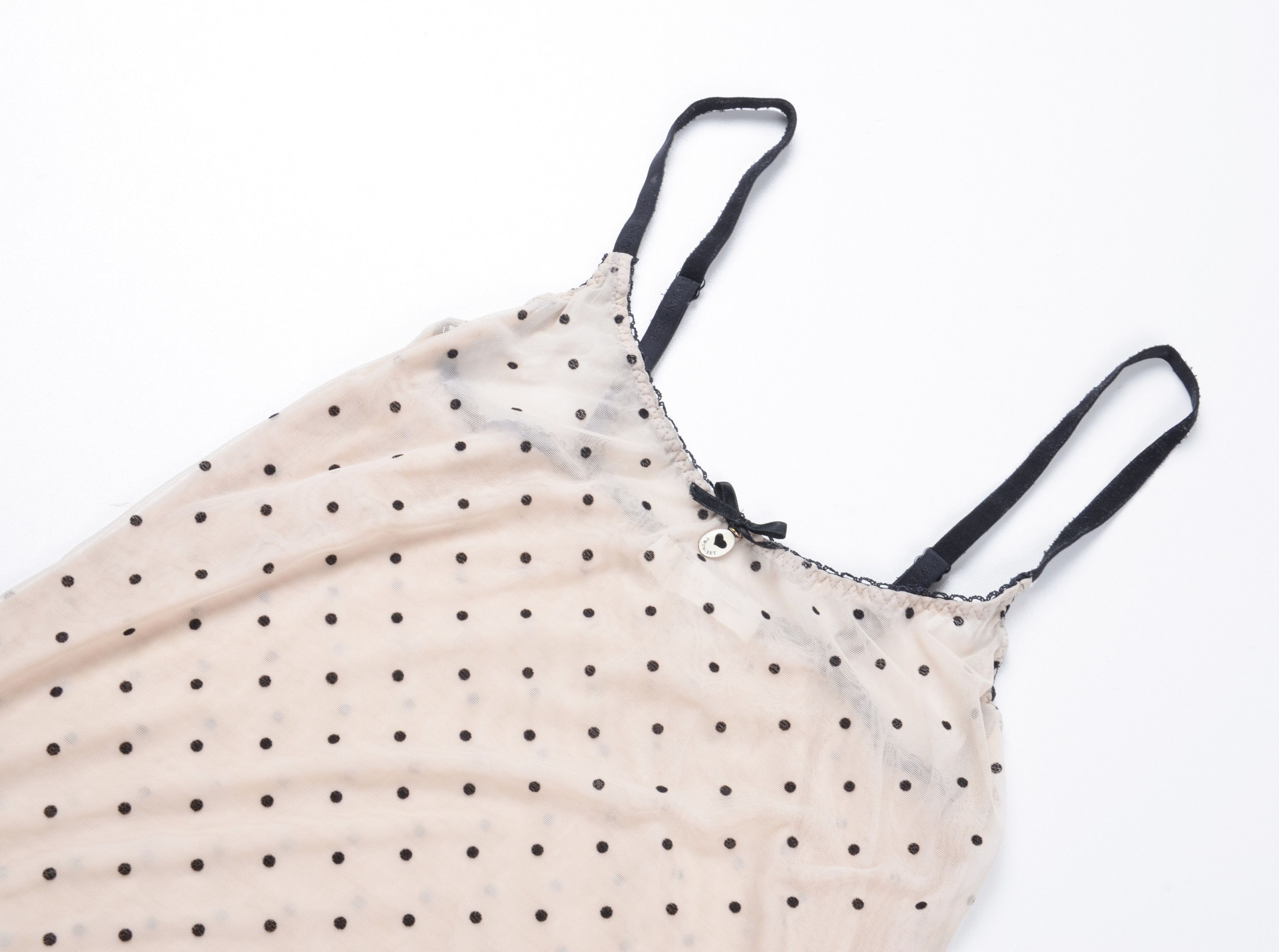 TWINSET Twin Set Simona Barbieri Mesh Polka Dot Cami Top Size S / US 4 / IT 40 - 4 Thumbnail