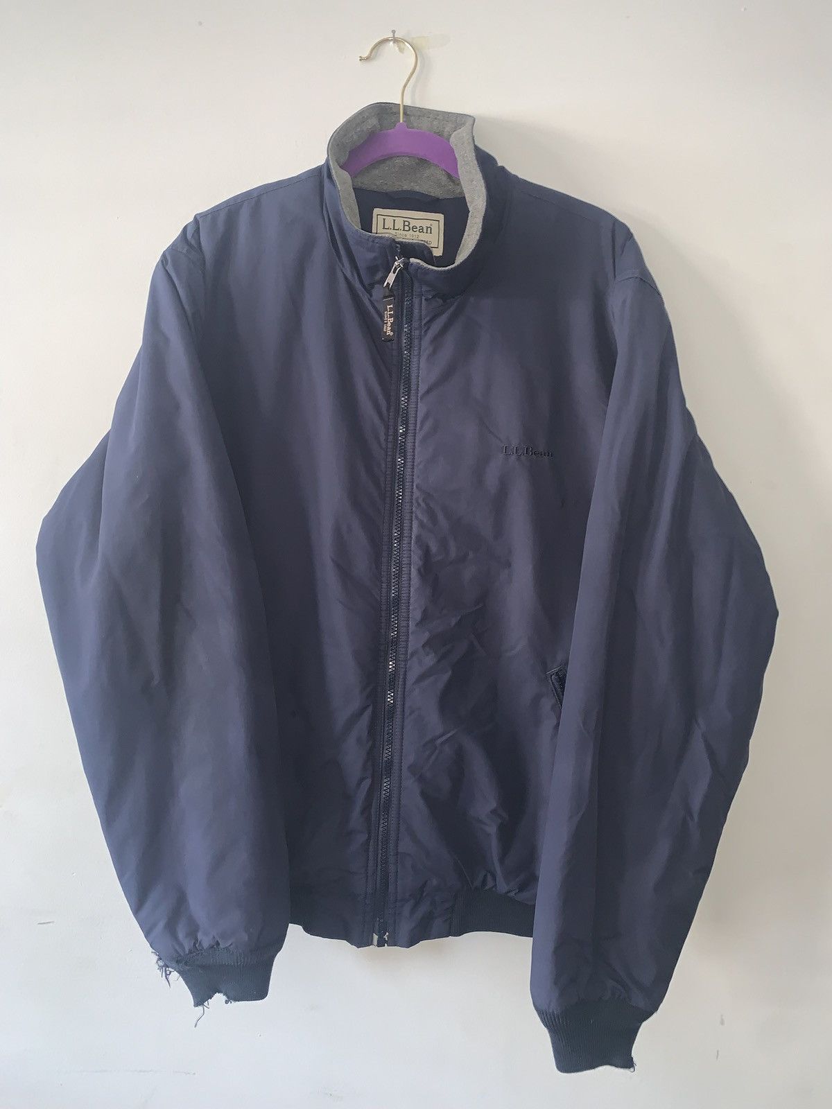 L.L. Bean Blue Bomber Jacket Size US L / EU 52-54 / 3 - 1 Thumbnail