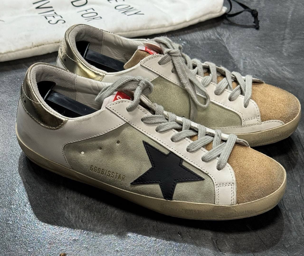 Golden Goose Golden Goose White & Green SuperStar Double Sneakers Size 40 Size US 10 / IT 40 - 4 Thumbnail